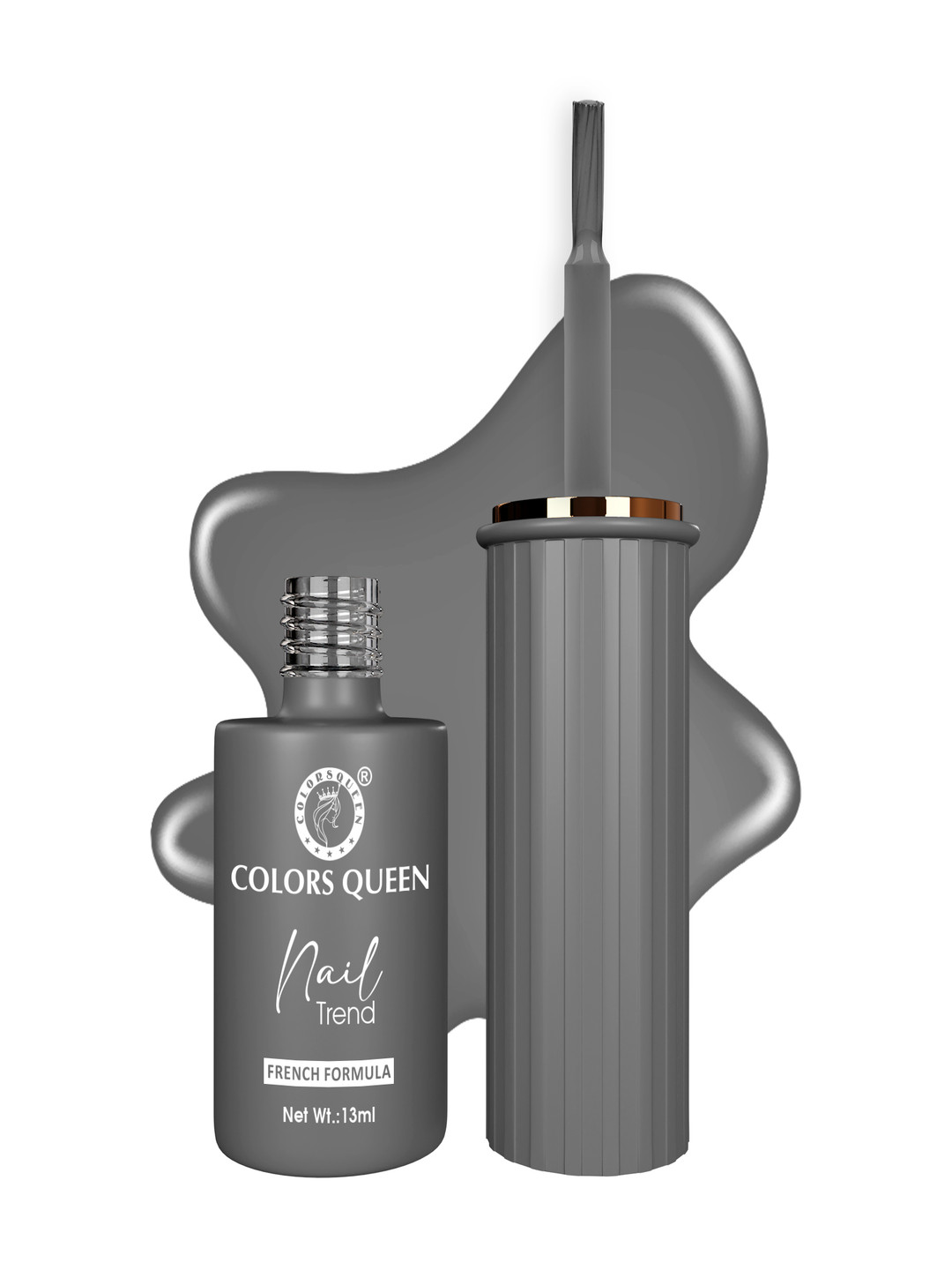 

Colors Queen Nail Trend French Formula Quick Dry Nail Polish - 13ml - Slate, Grey