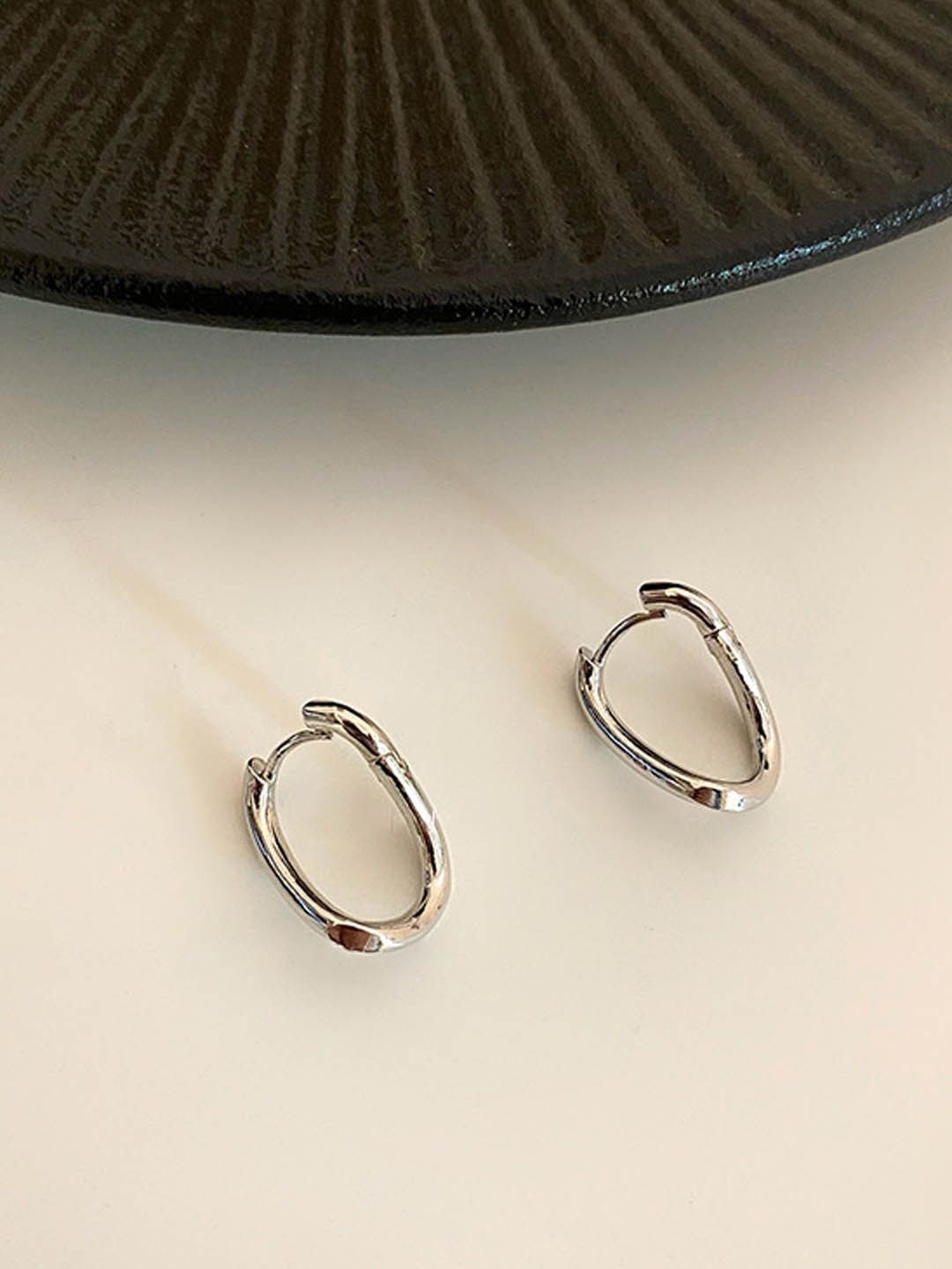 

StyleCast Contemporary Hoop Earrings, Silver