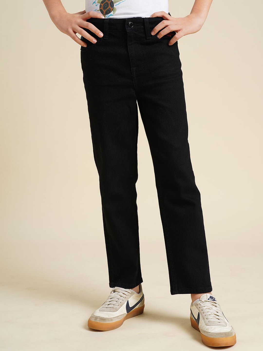 

Jack & Jones Junior Boys Straight Fit Stretchable Jeans, Black