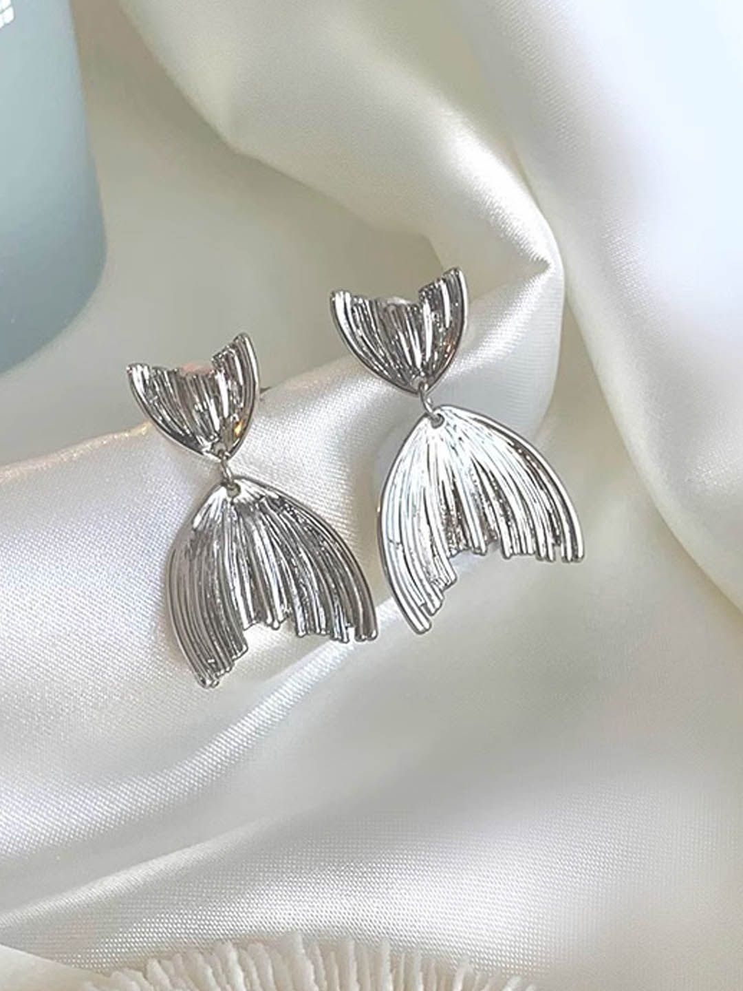 

StyleCast Contemporary Shaped Drop Earrings, Silver