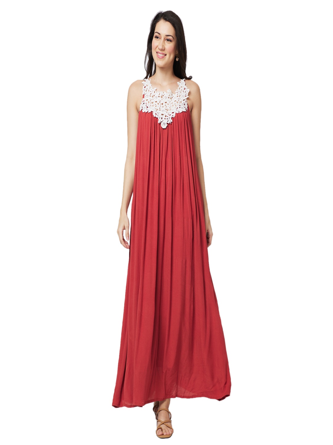 

Iti Crepe Maxi Dress, Rust