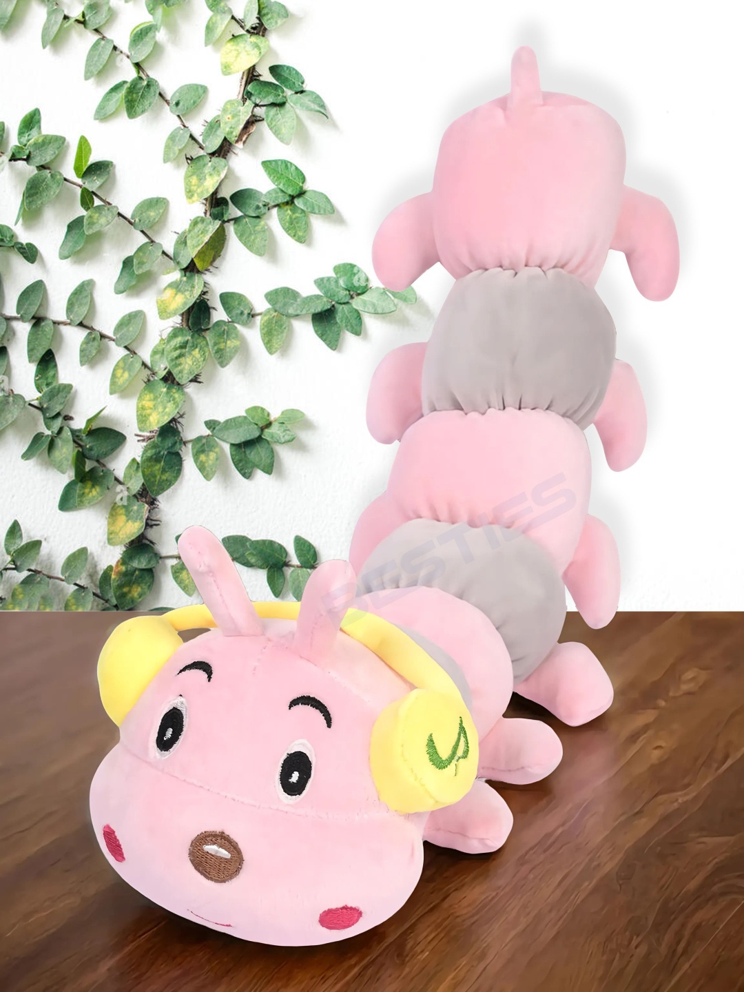 

BESTIES Microfibre Filled Non-Allergic Caterpillar Soft Toys and Dolls, Pink