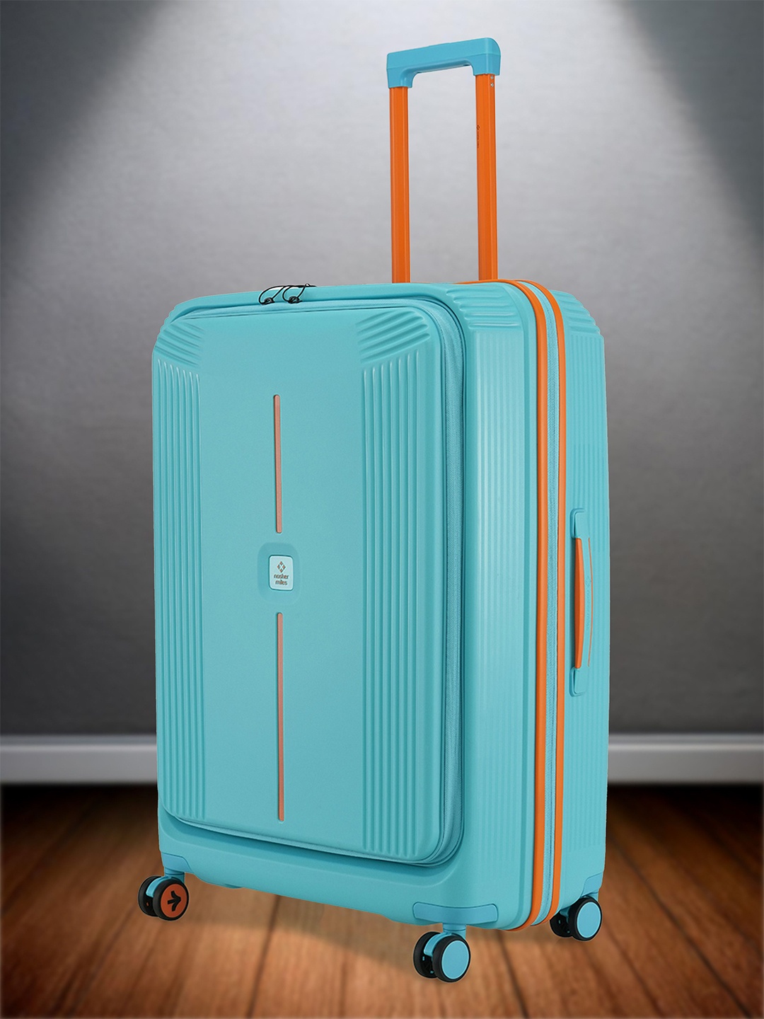 

Nasher Miles Alexandria Polypropylene Large Teal Peach Trolley Bag - 28 Inch (75 cm), Blue