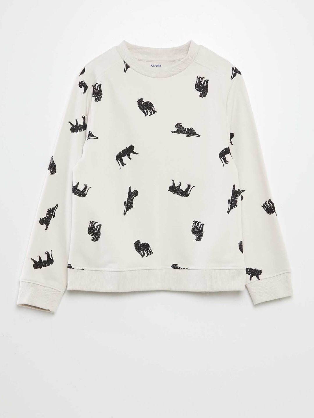 

KIABI Boys Cotton Printed Sweatshirt, White