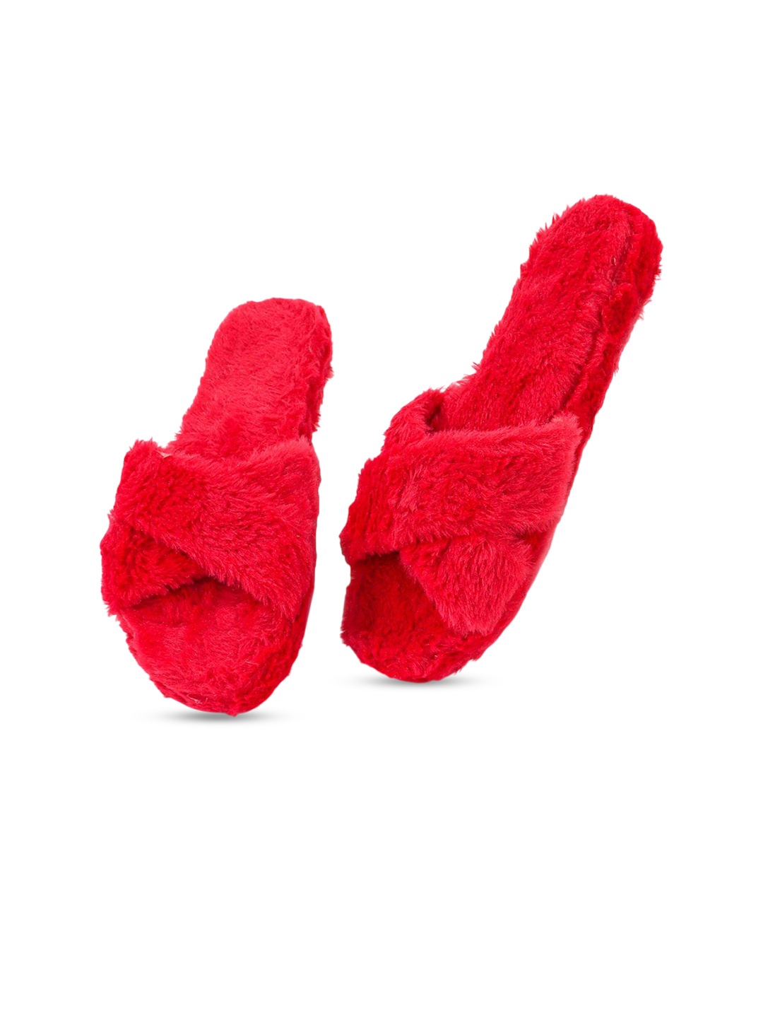 

VAGHBHATT Women Open Toe Flats, Red
