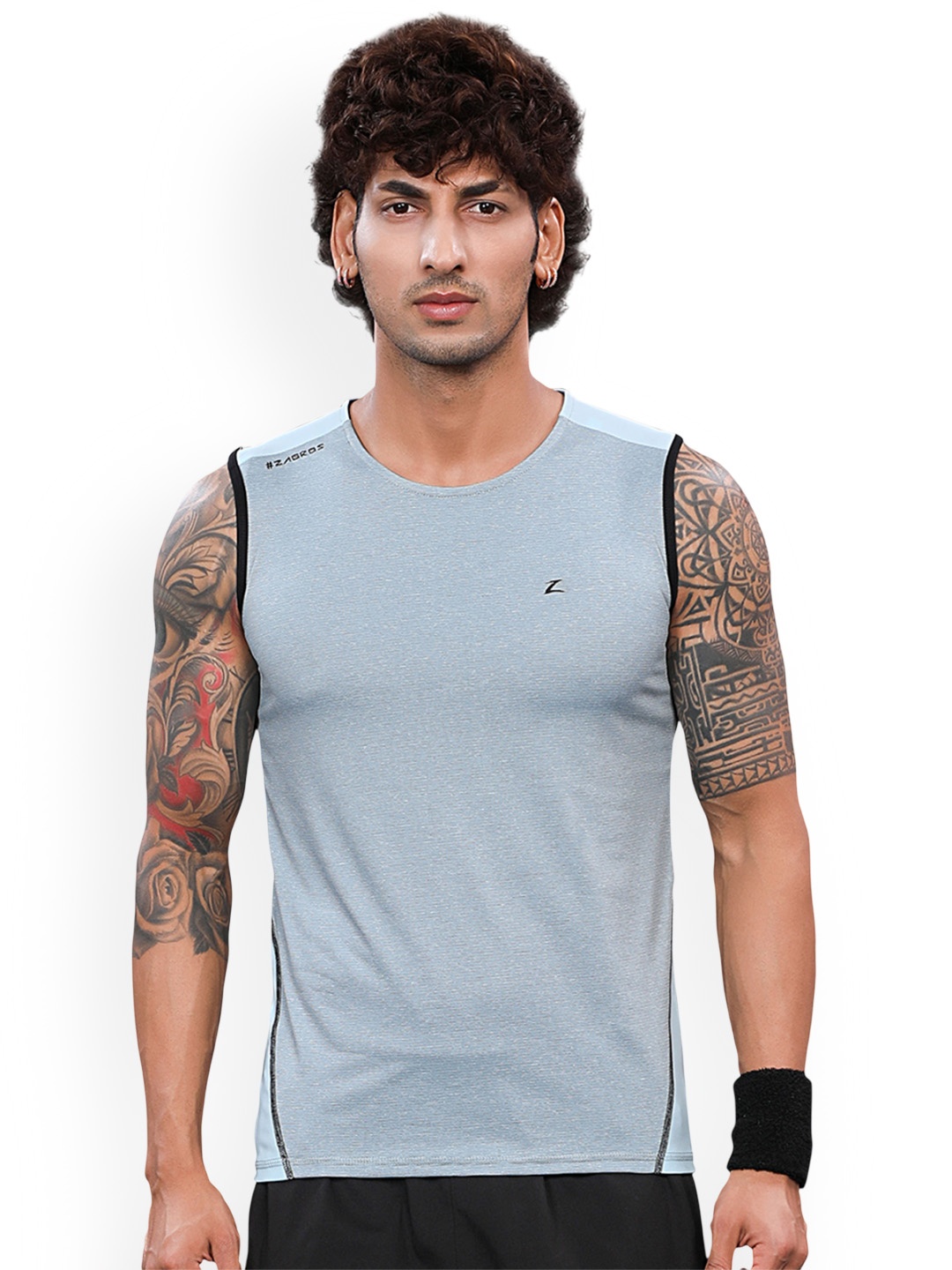 

Z Zagros Men Sleeveless Active Wear Gym Vest, Blue