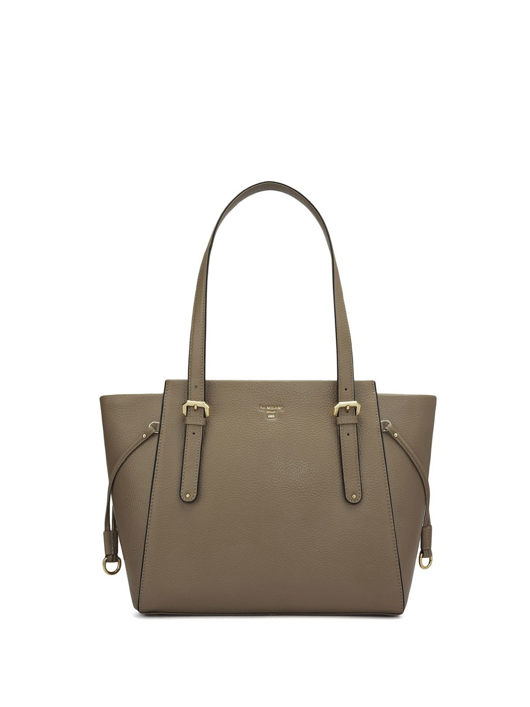 

Da Milano Women Solid Shopper Leather Tote Bag, Cream