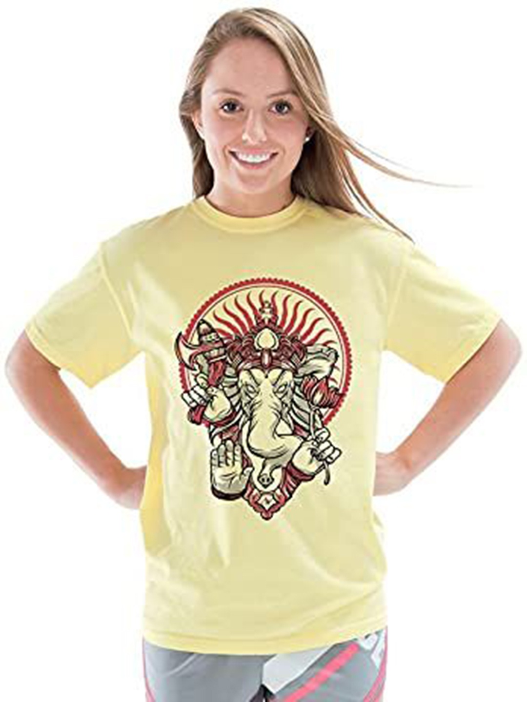 

VLAM Women Printed T-shirt, Yellow