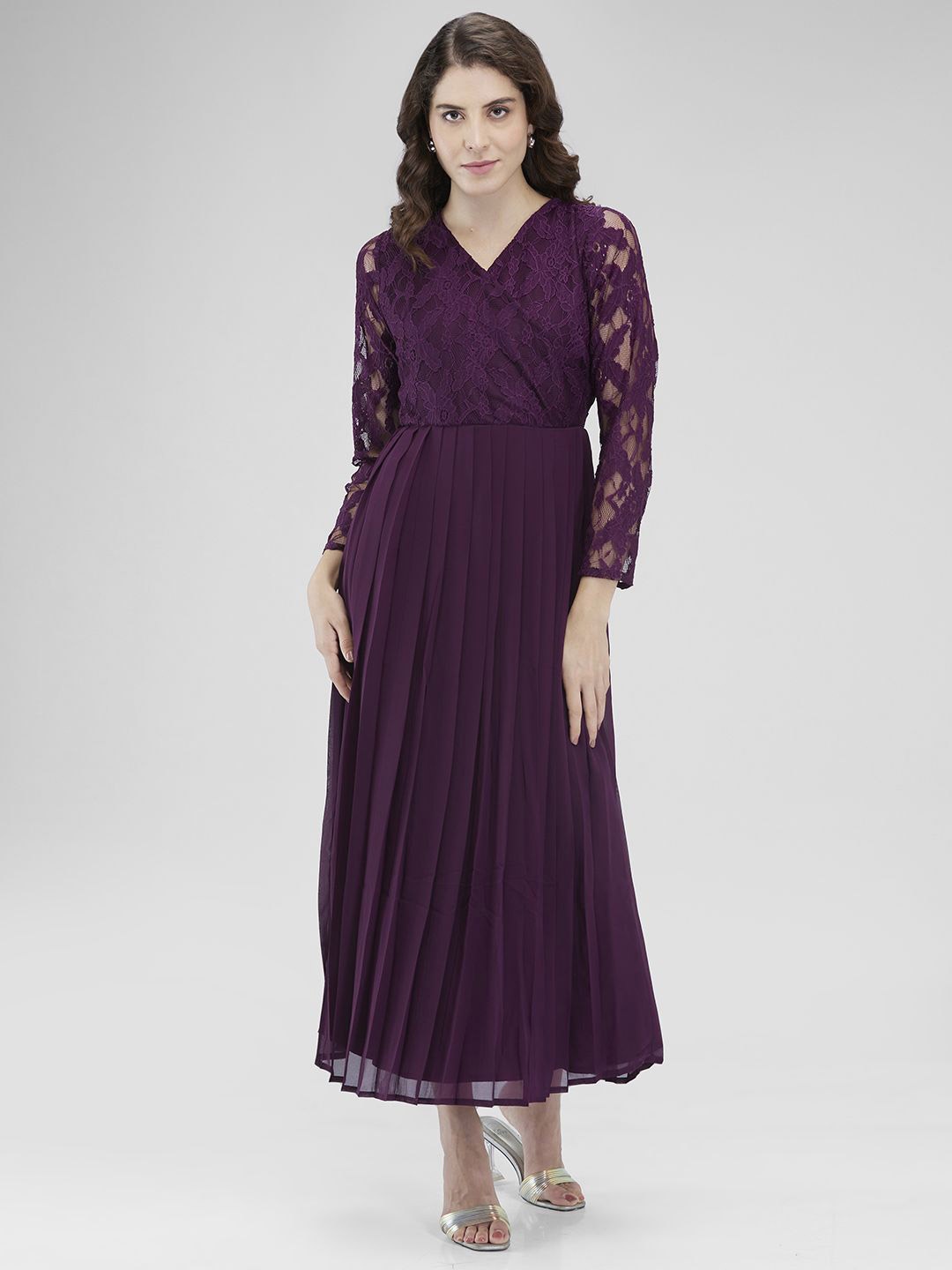 

Iti Lace Maxi Dress, Violet