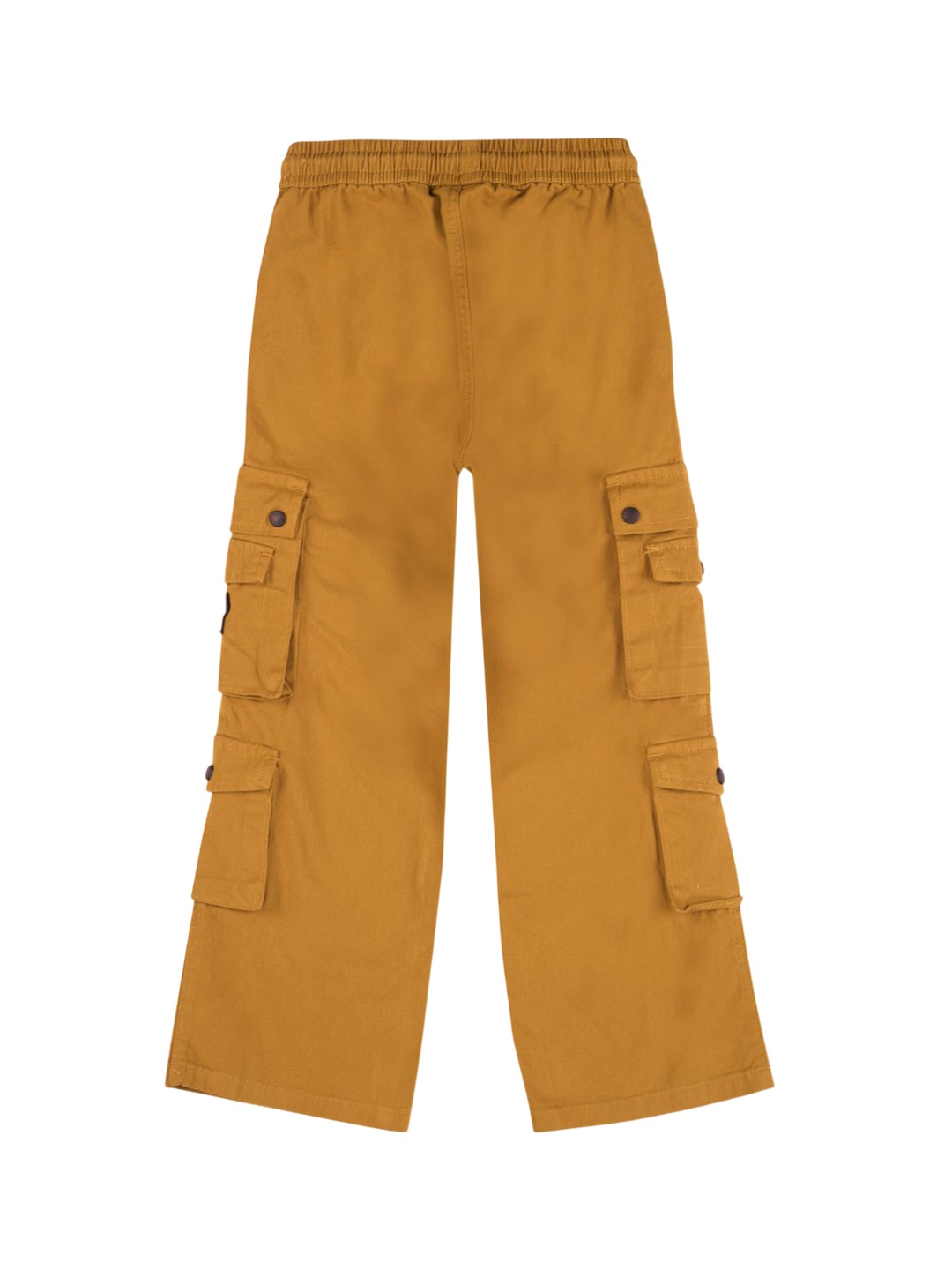 

Gini and Jony Boys Comfort Straight Fit Mid-Rise Cotton Cargos Trousers, Mustard