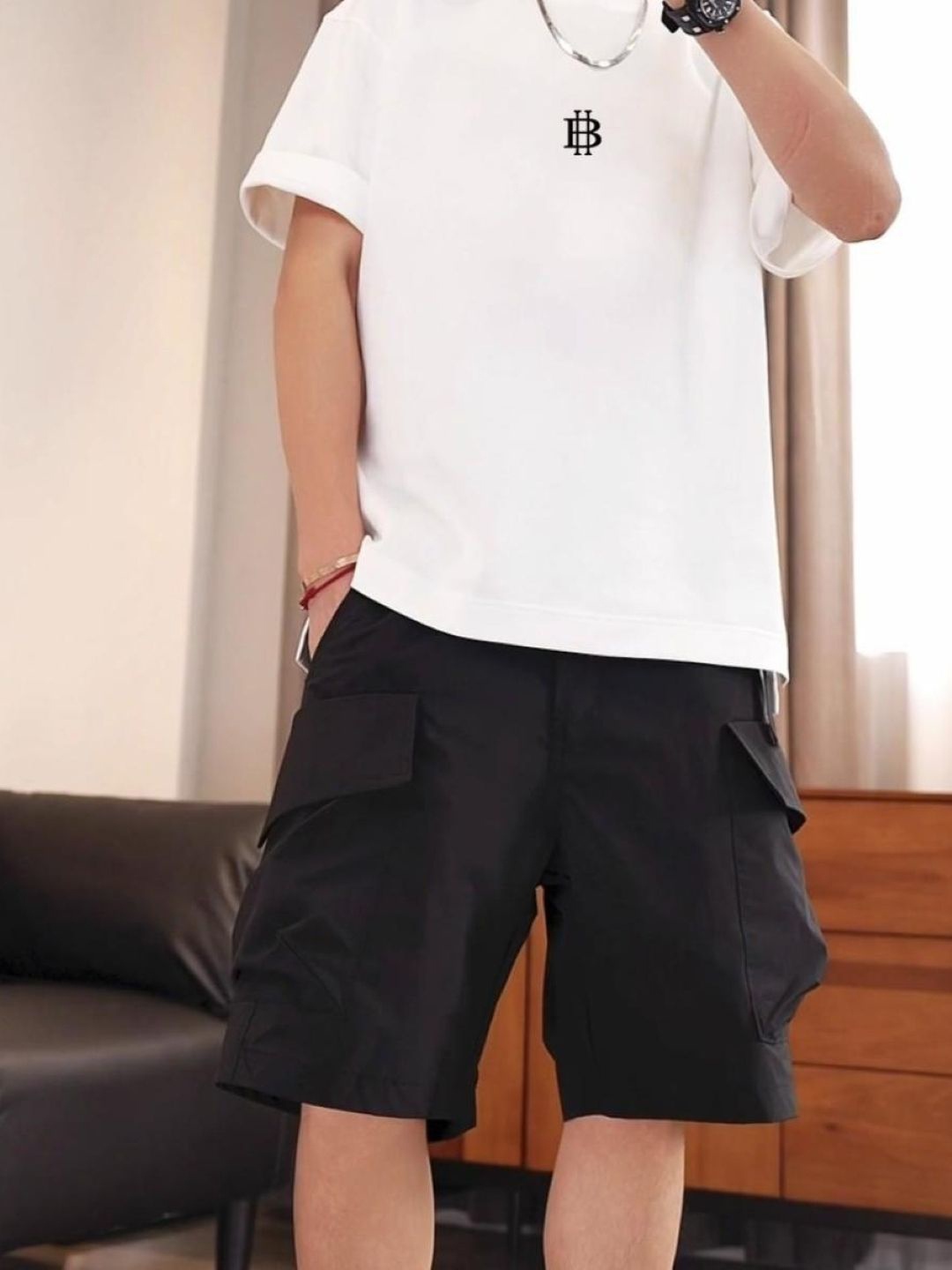 

StyleCast Men Mid-Rise Regular Fit Shorts, Black