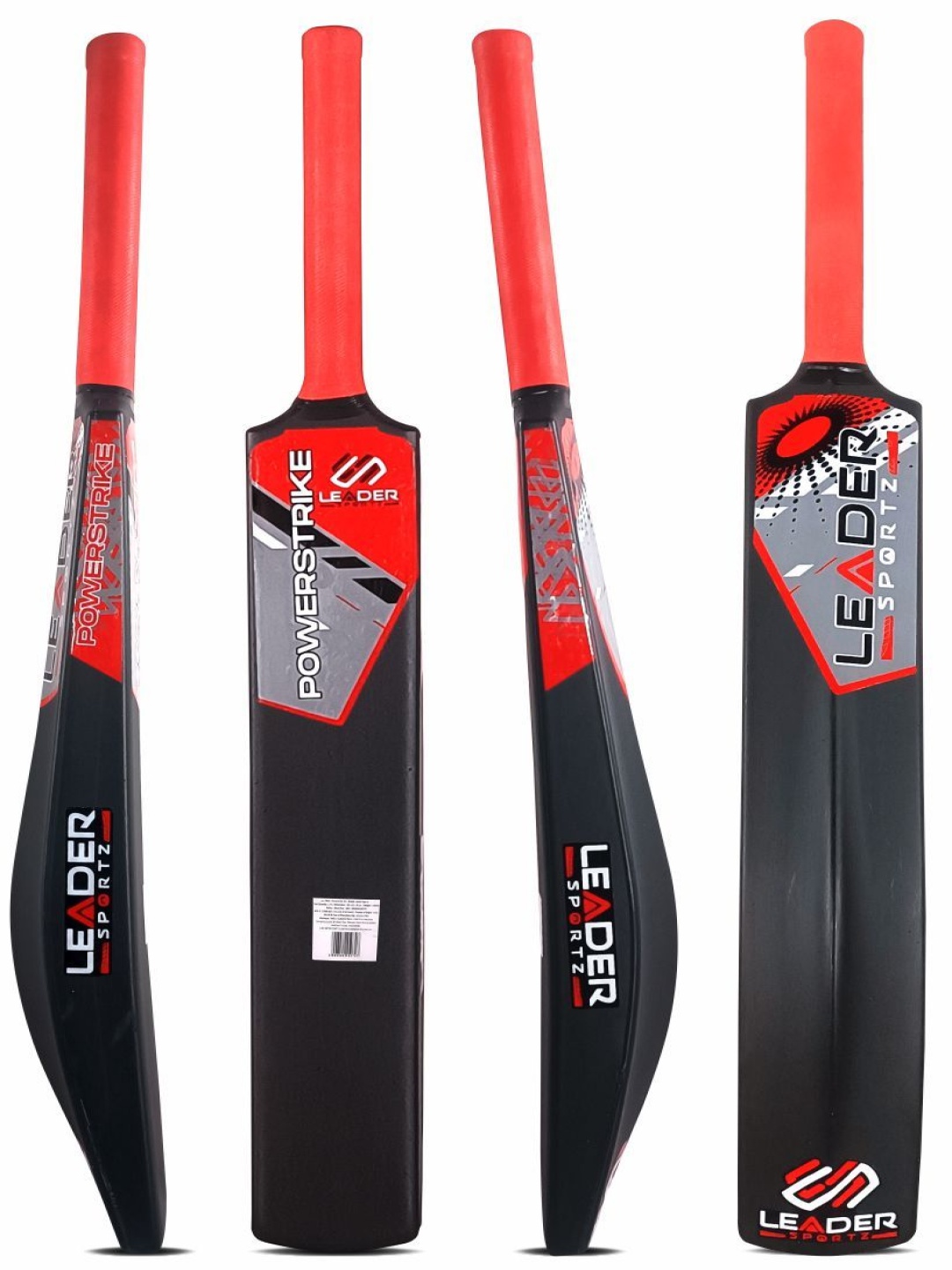 

LEADER SPORTZ Powerstrike Hard Plastic Cricket Bat, Black