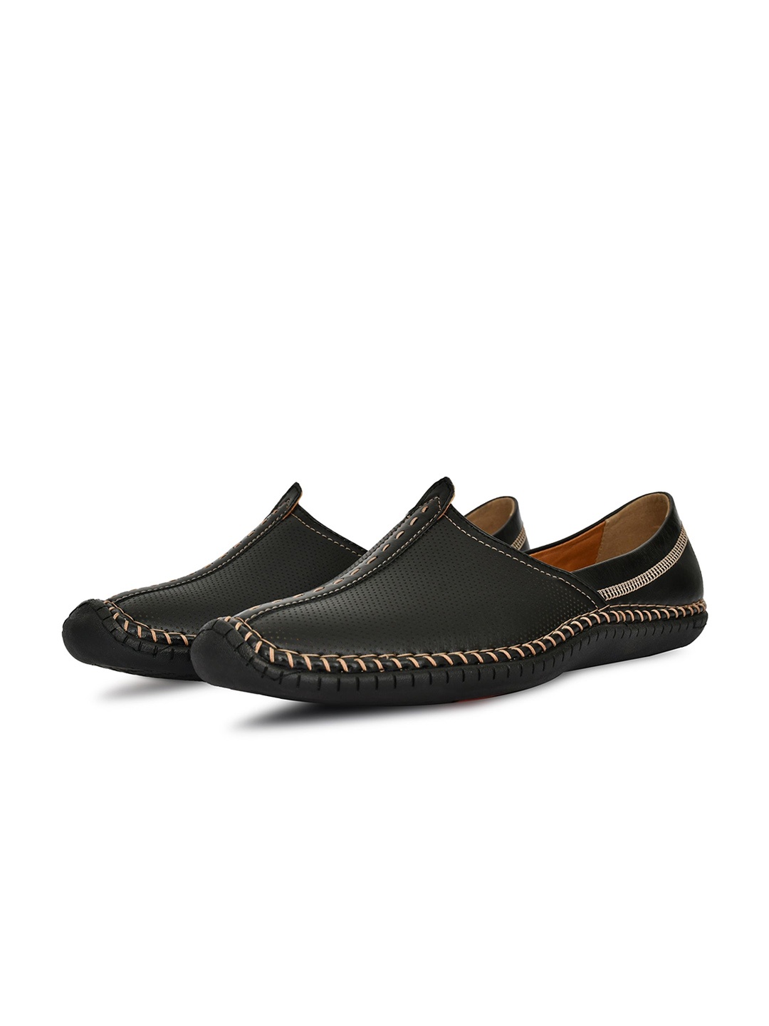 

Big Boon Men Textured Mojaris, Black