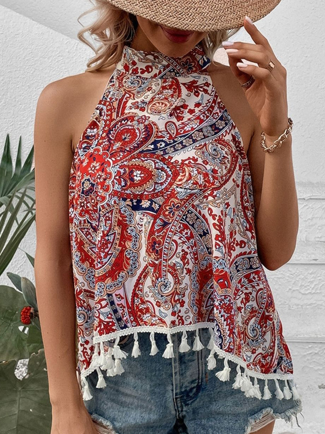 

StyleCast Women Print Top, Red