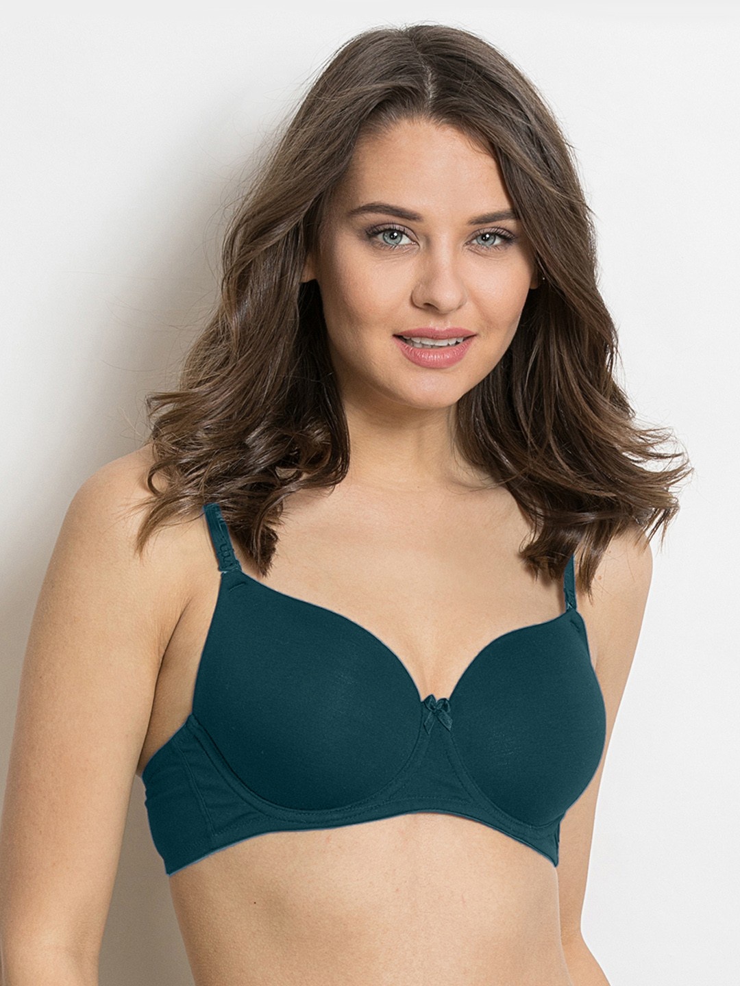 

FiveFlag Full Coverage Lightly Padded Push-Up Bra, Teal