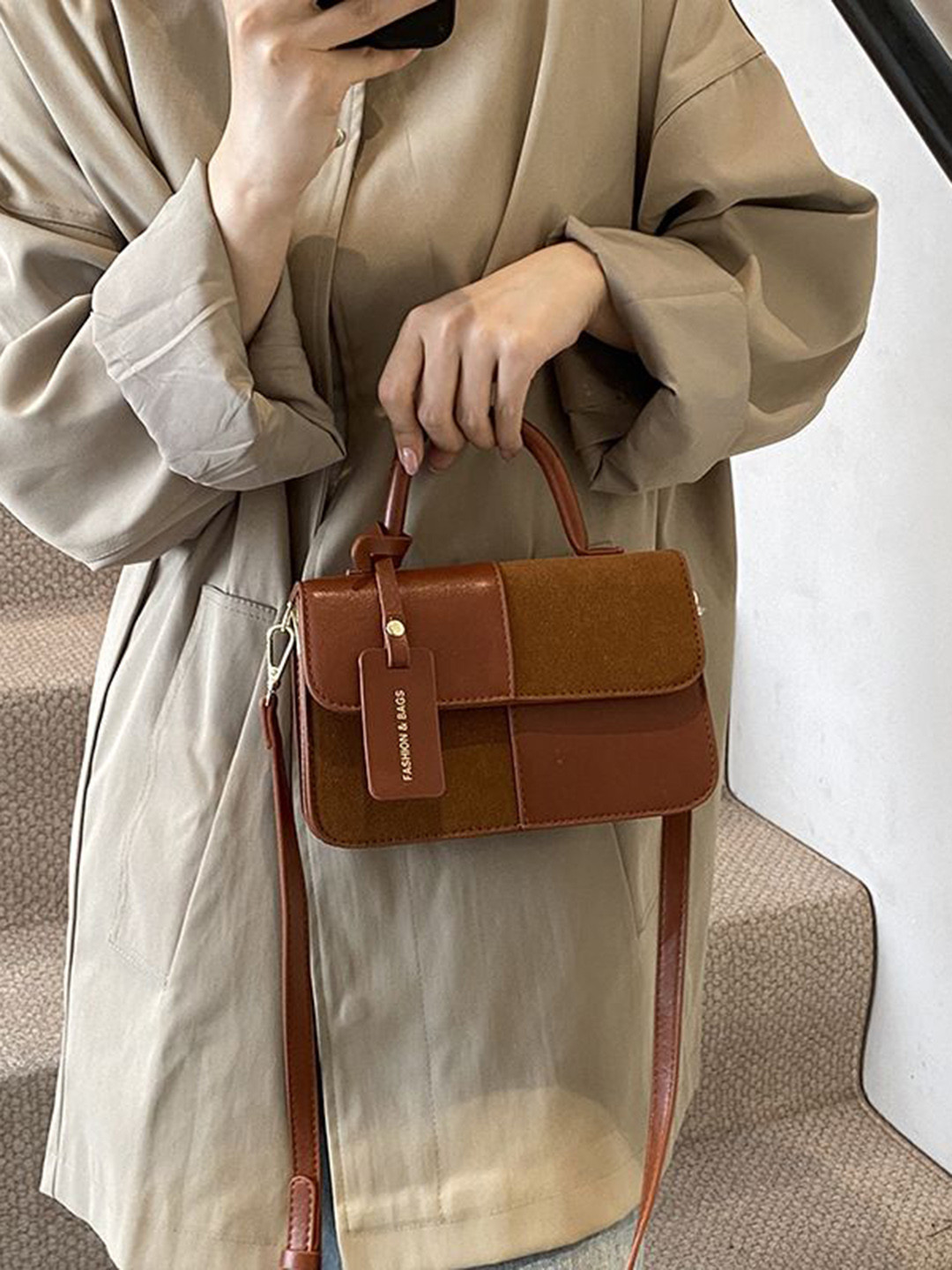 

StyleCast Women Solid Crossbody Sling Bag, Tan
