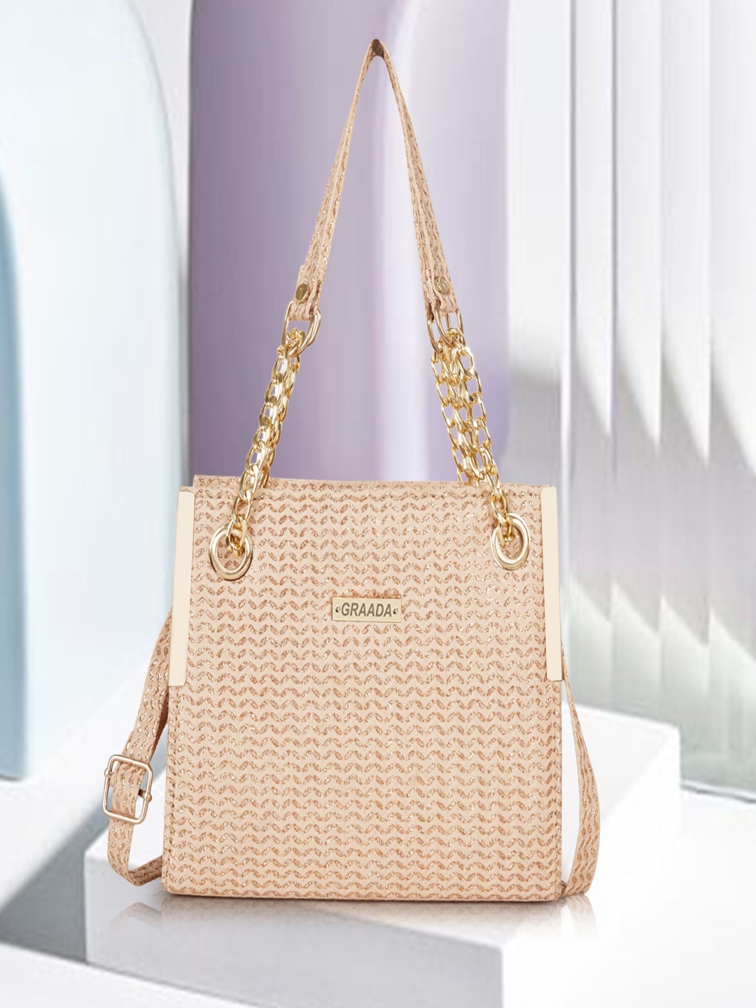 

GRAADA Shopper Satchel, Gold