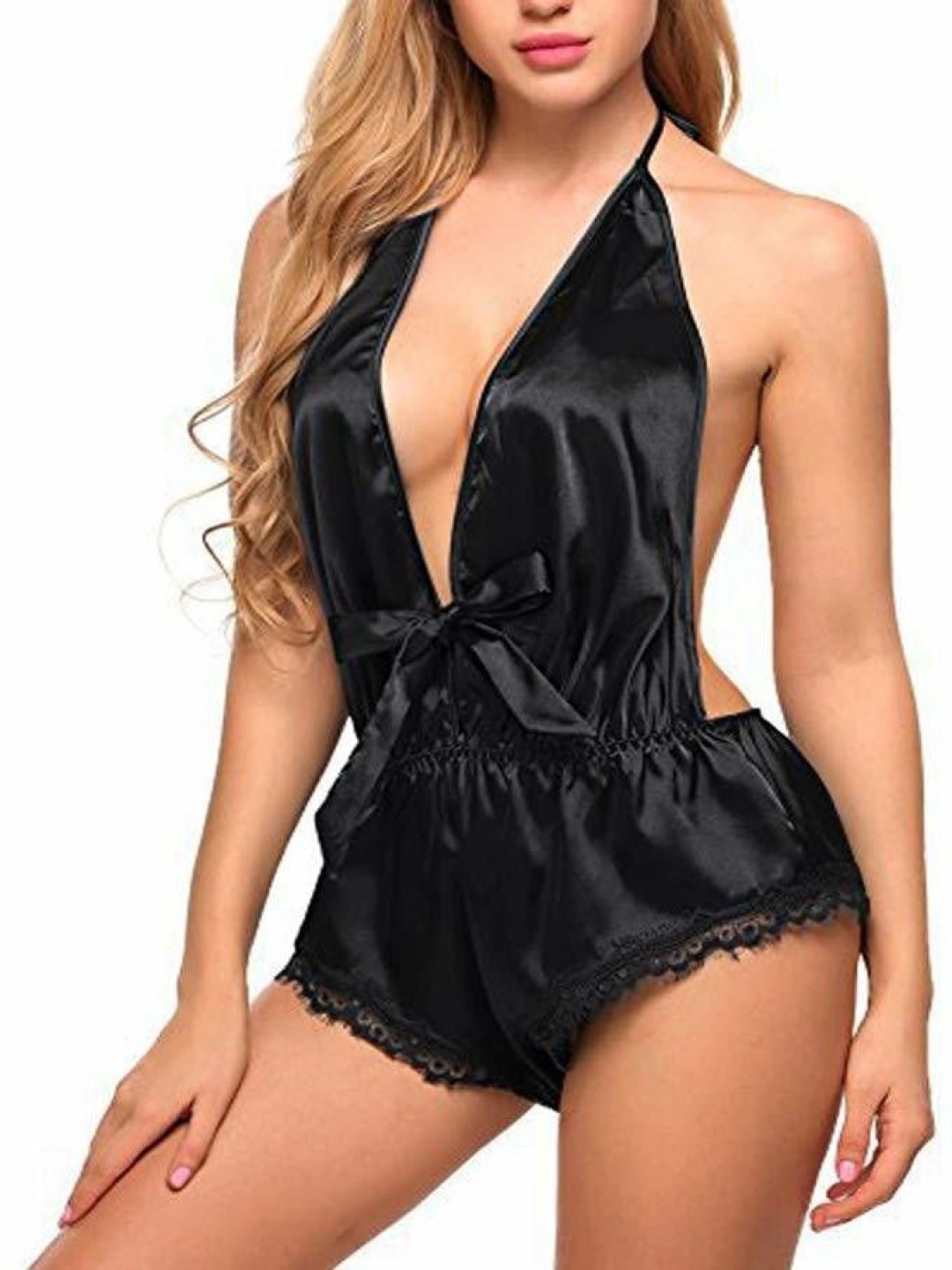 

SSoShHub Halter Neck Bodysuit, Black