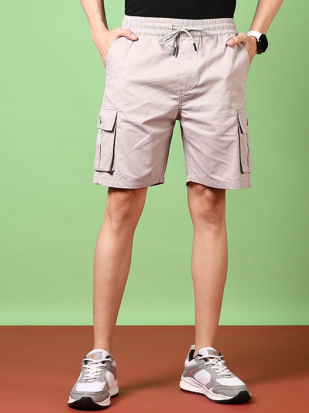 

V-Mart Men Mid-Rise Shorts, Grey