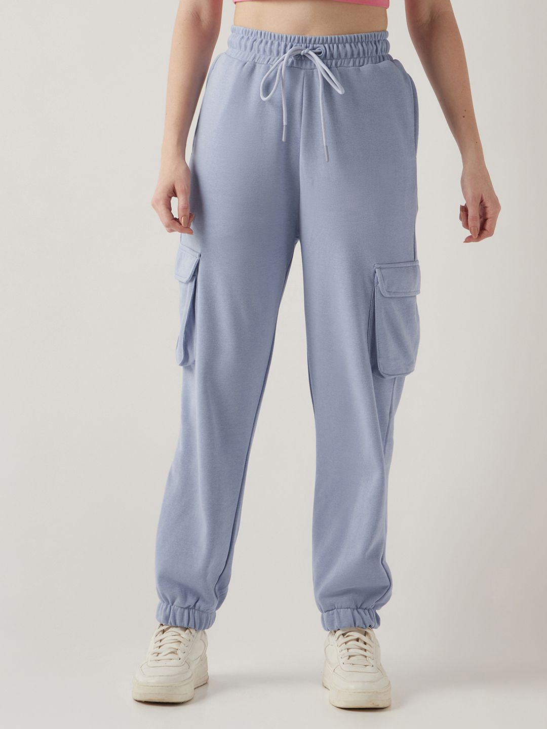 

Bewakoof Air 1.0 Women Easy Wash Pleated Oversized Cargo Joggers, Purple