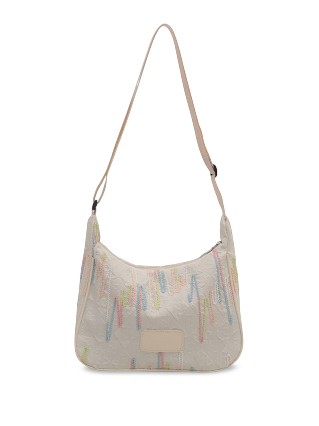 

StyleCast Women Textured Crossbody Sling Bag, Cream