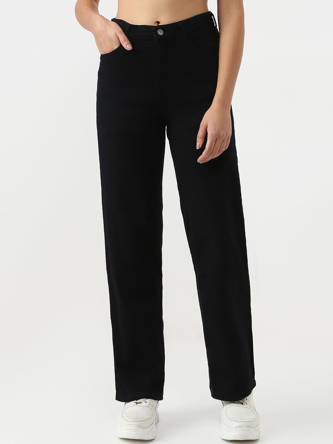 

Kraus Jeans Women Wide Leg High-Rise Jeans, Black
