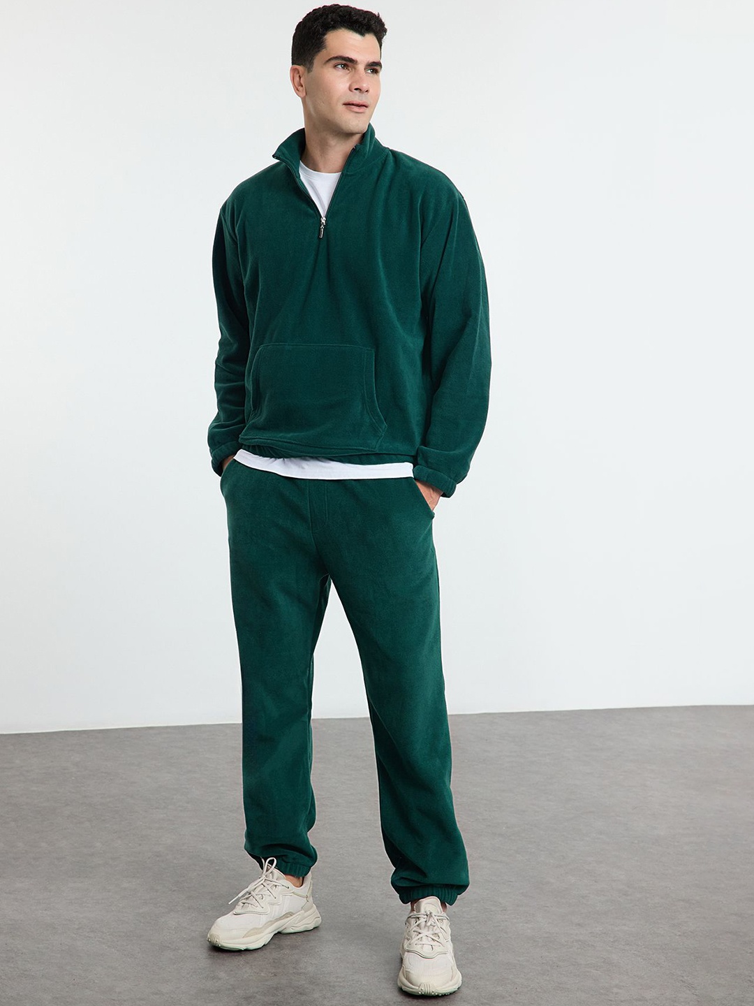 

Trendyol Men Mock Collar Tracksuits, Green