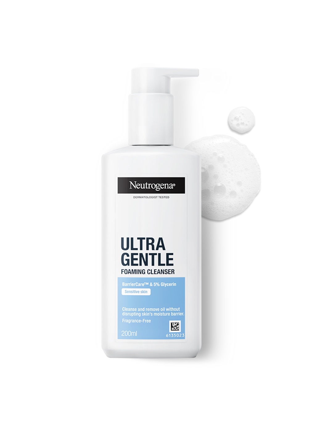 

Neutrogena Ultra Gentle Foaming Cleanser with 5% Glycerine - 200 ml, White