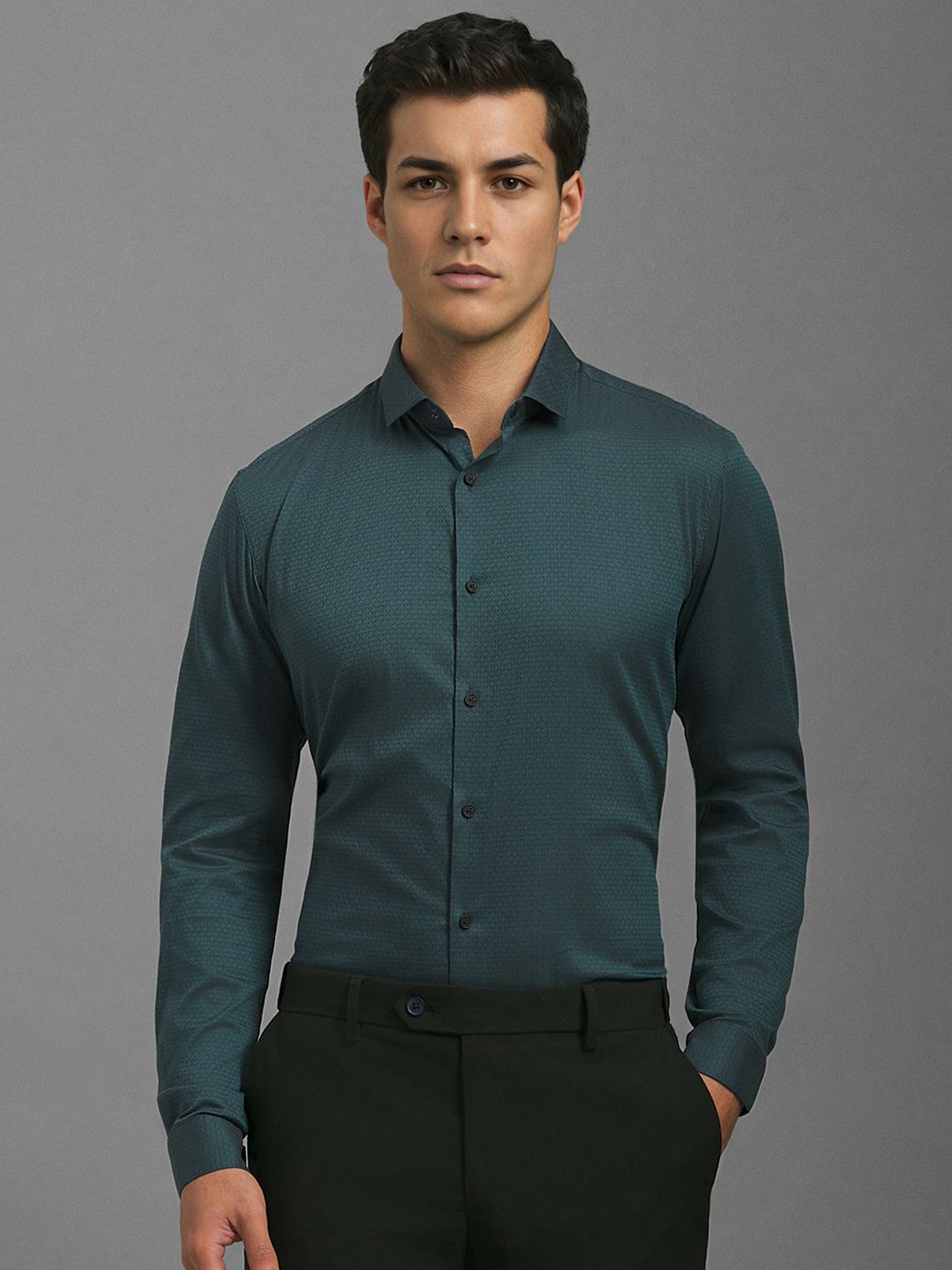 

Louis Philippe Sport Men Abstract Printed Super Fit Casual Shirt, Green