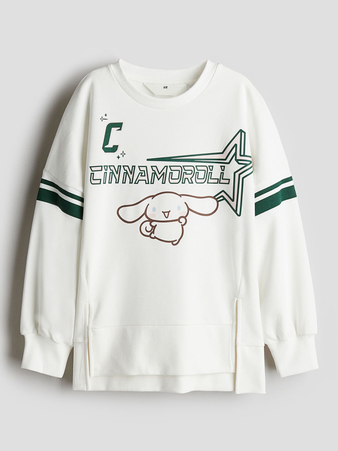 

H&M Oversized Printed Sweatshirt, White