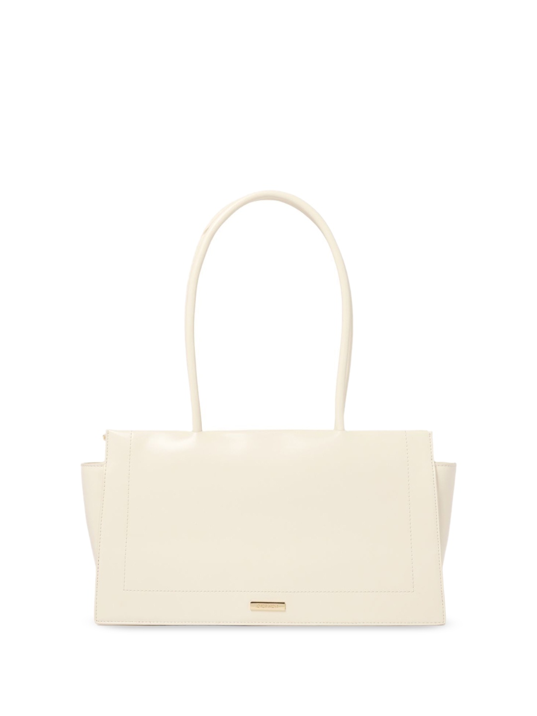 

Forever New Women Solid Structured Handheld Bag, Cream