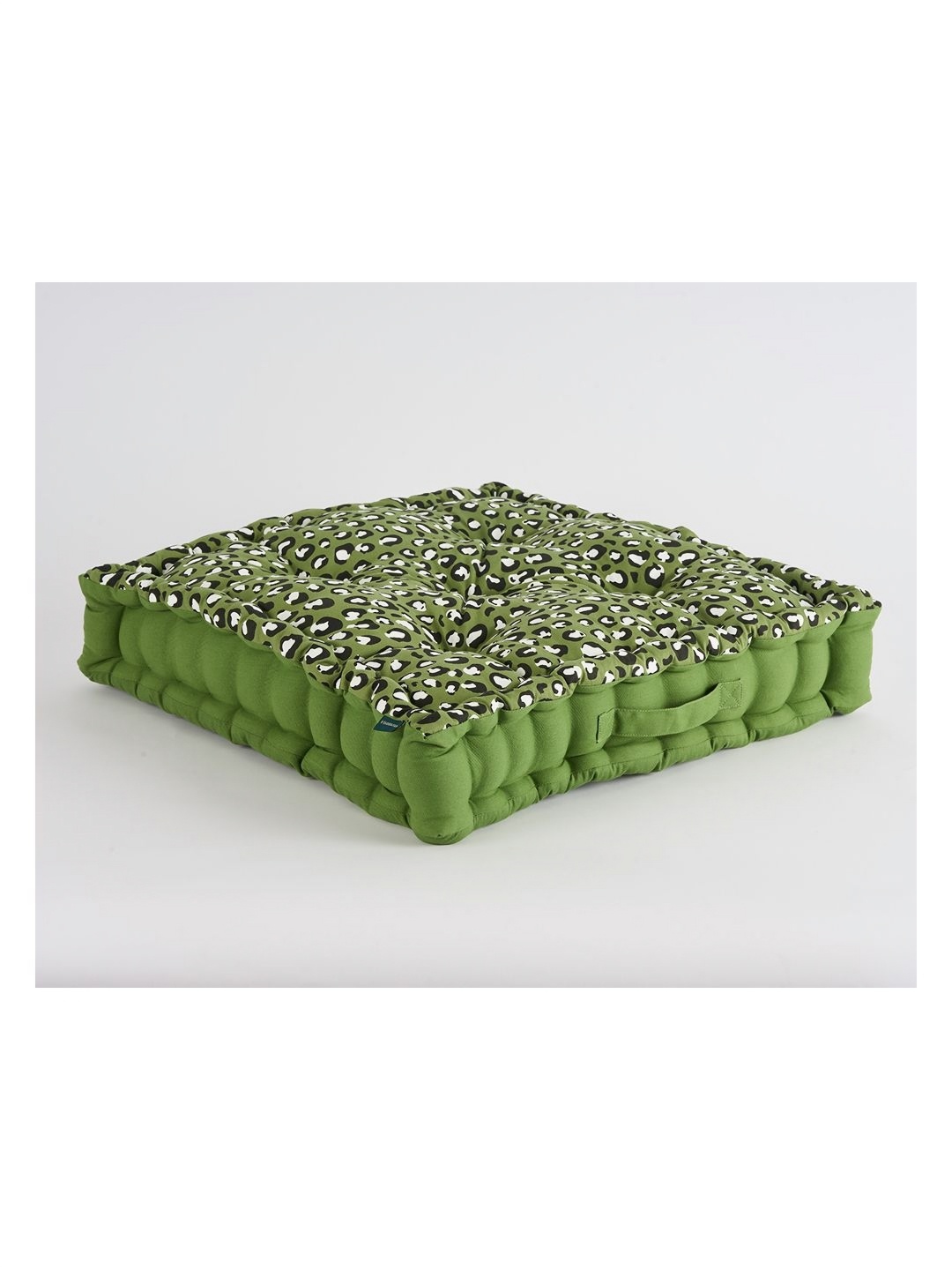 

SKANDA FAB Light Green Cotton Animal Print Floor Cushion