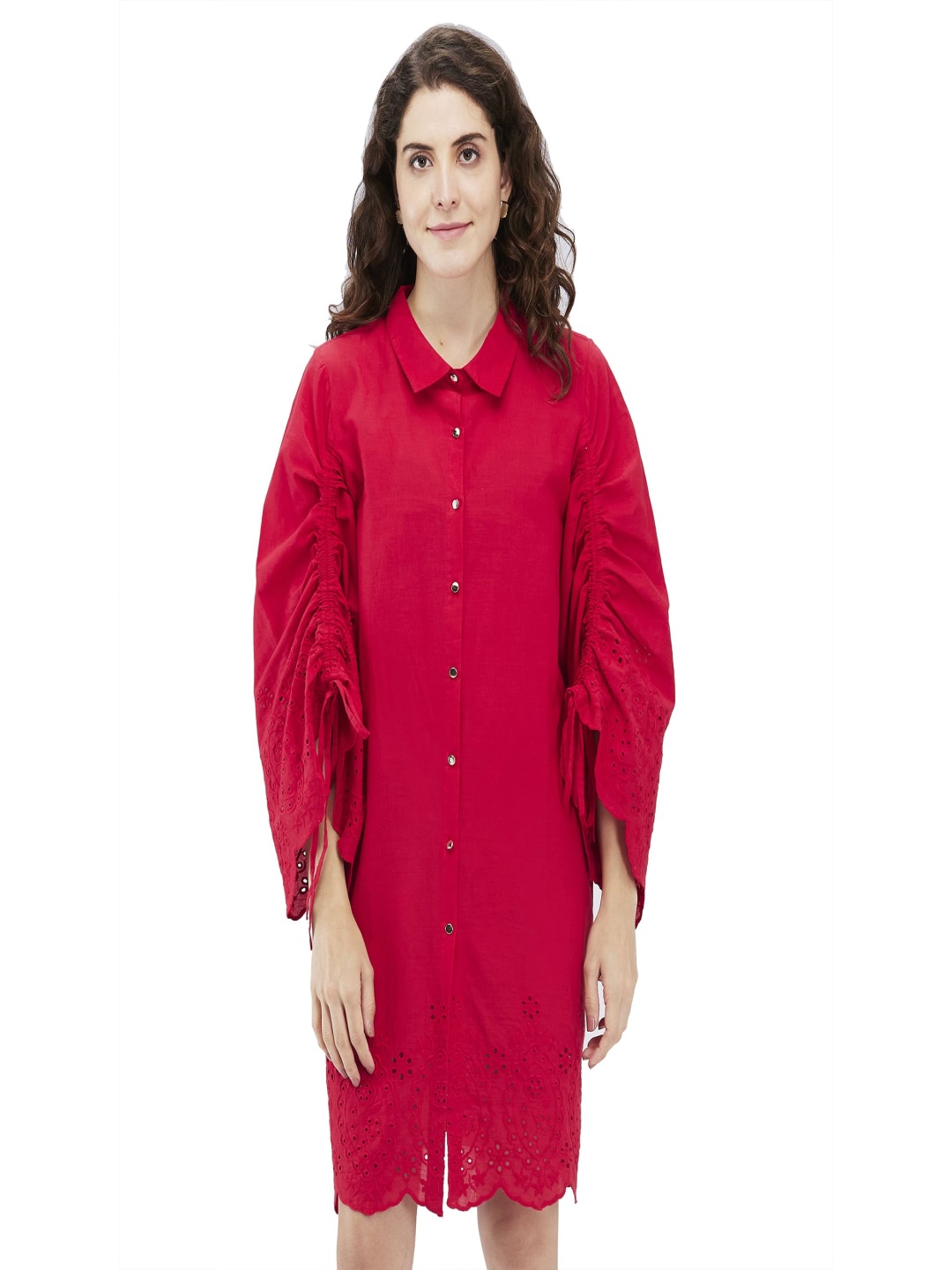 

Iti Shirt Dress, Maroon