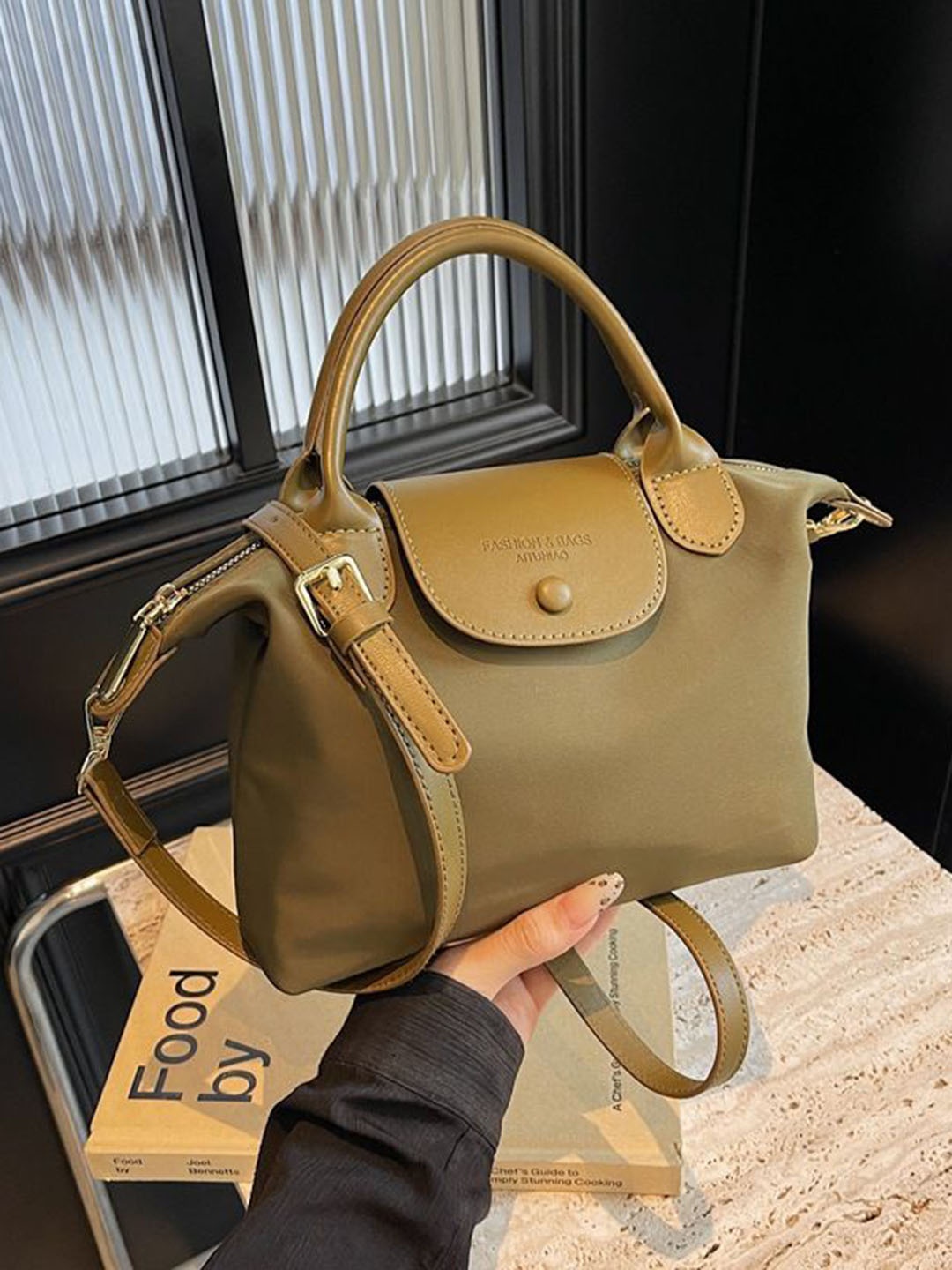 

StyleCast Structured Handheld Bag, Olive