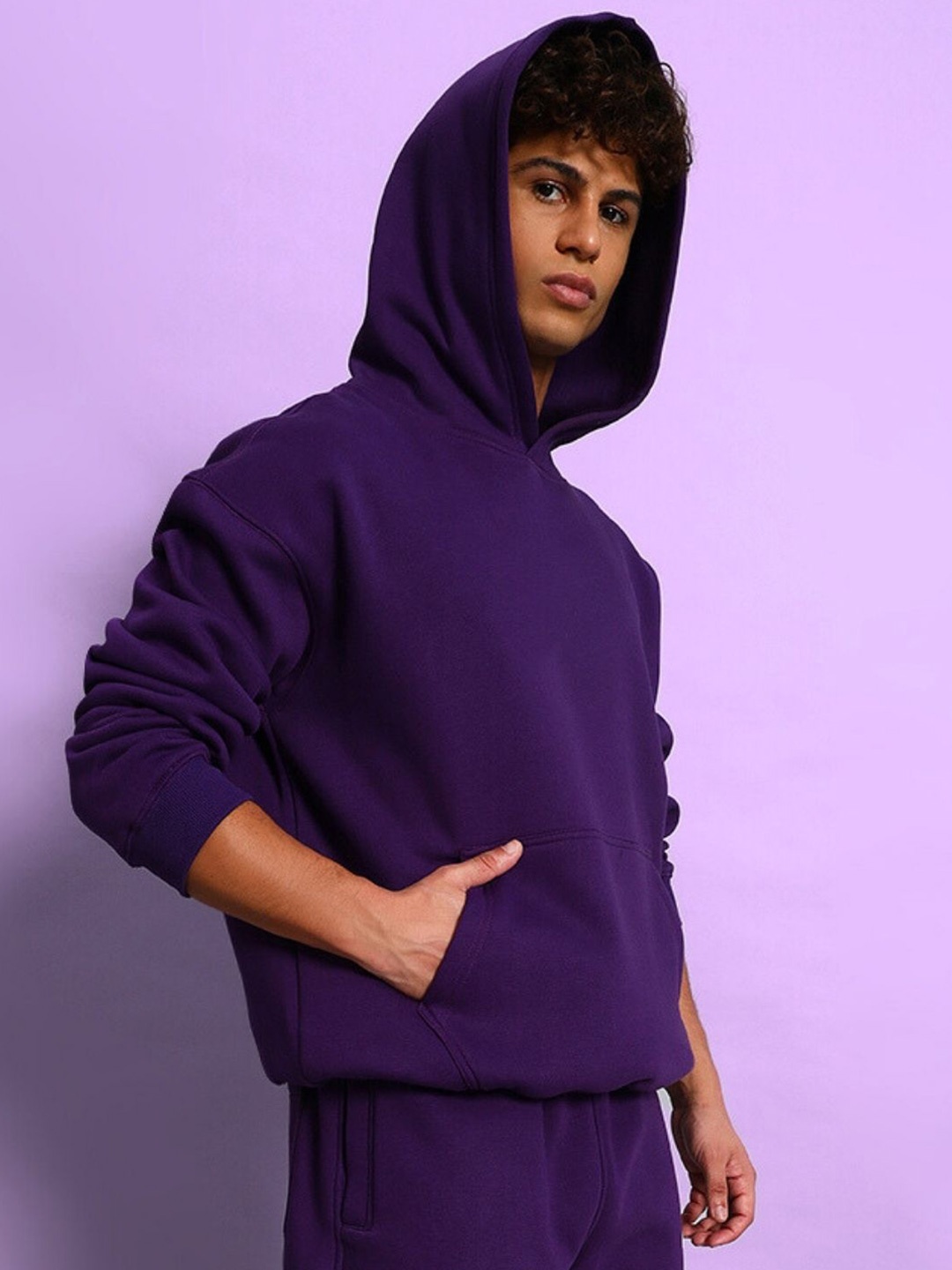 

WEARDUDS Men Hooded Sweatshirt, Purple