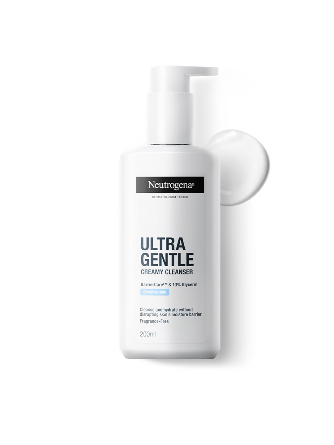 

Neutrogena Ultra Gentle Creamy Cleanser with 10% Glycerine - 200 ml, White