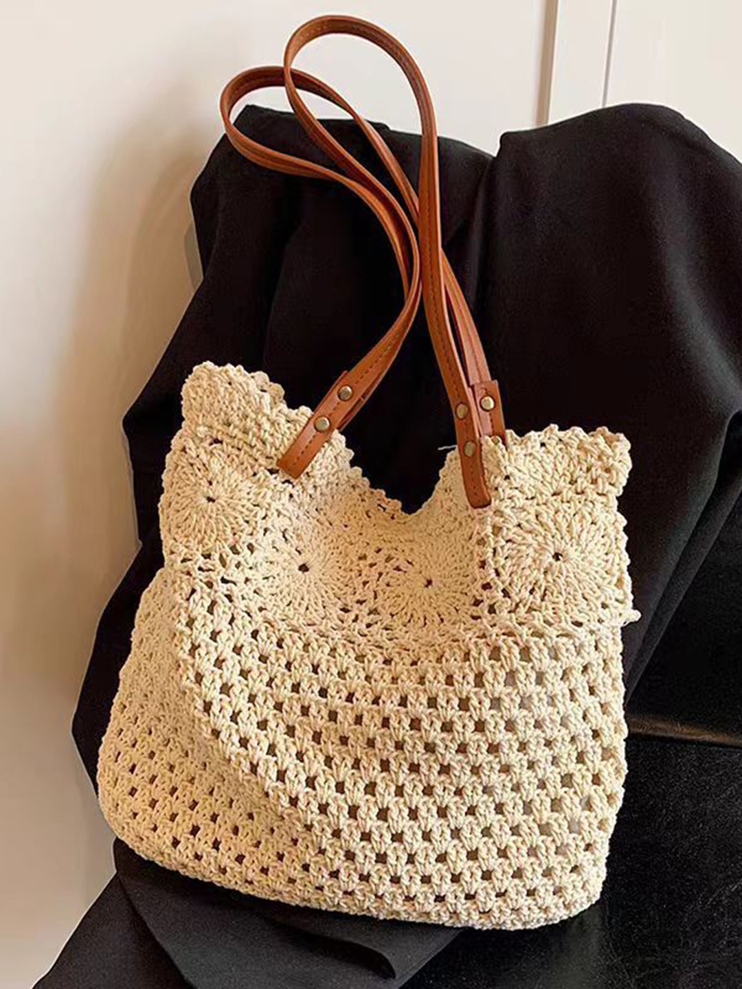 

StyleCast Lace Tote Bag, Cream