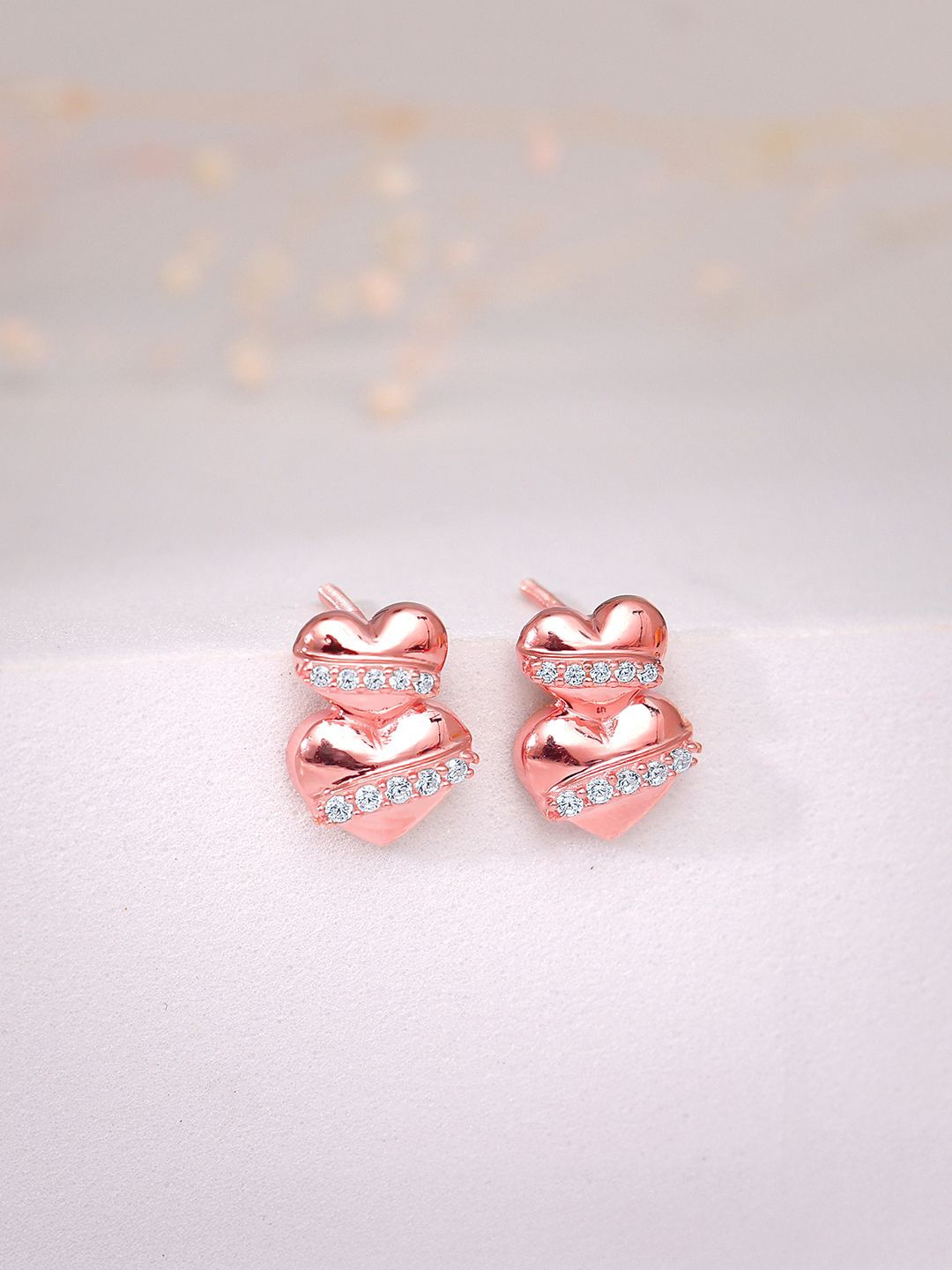 

GIVA Contemporary Studs Earrings, Rose gold