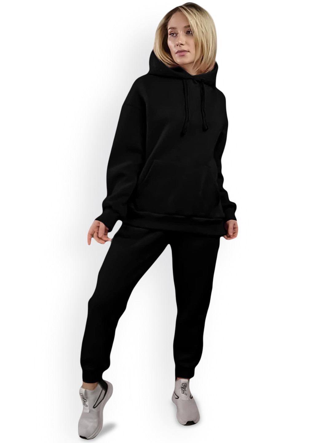 

NOTWILD Women Hooded Track Suit, Black