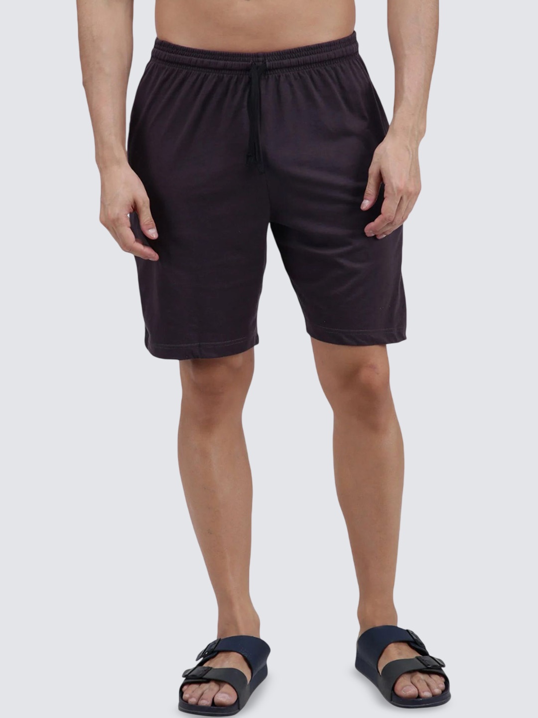 

AMUL COMFY Men Mid-Rise Shorts, Charcoal