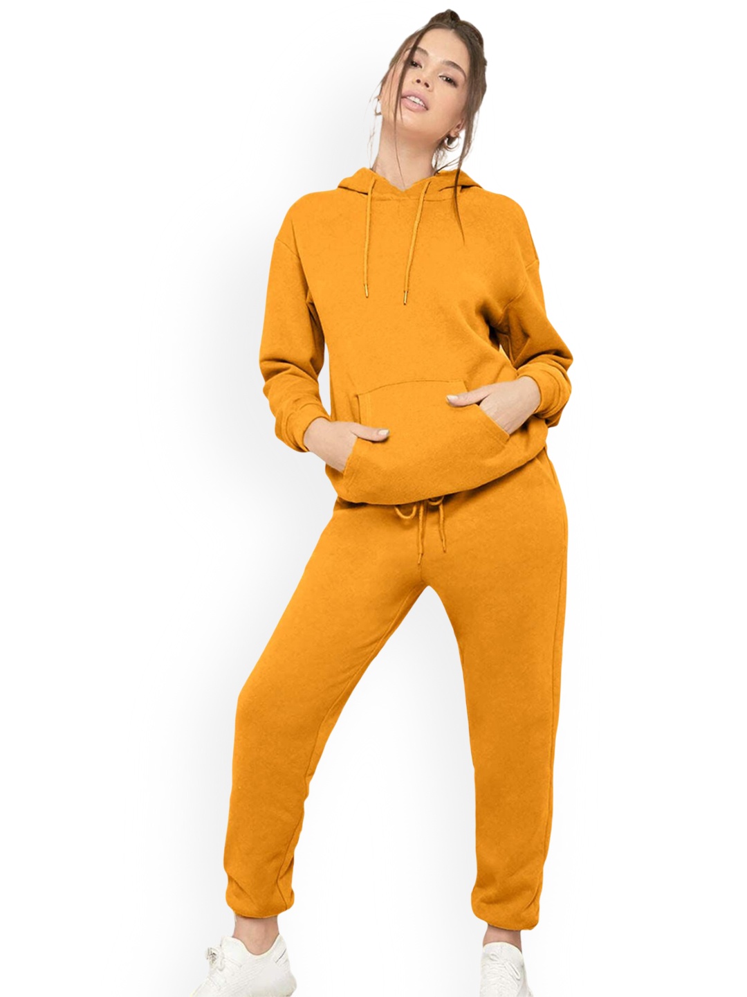 

NOTWILD Women Hooded Tracksuits, Mustard