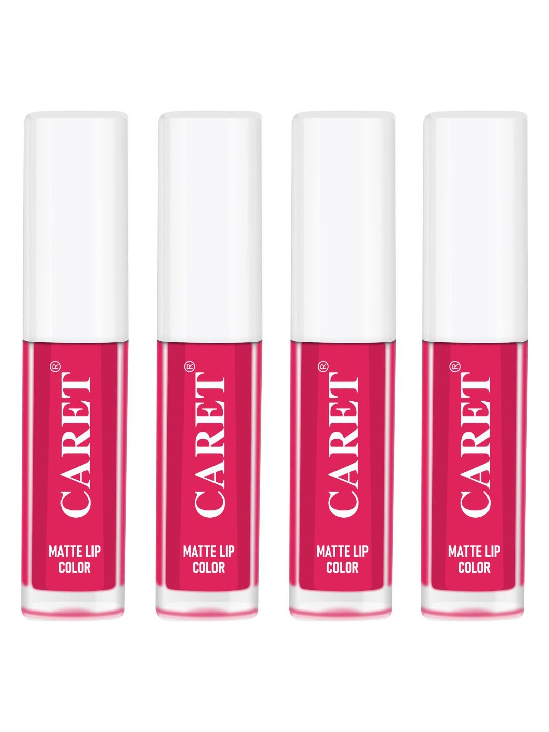 

CARET ORGANIC Set Of 4 Waterproof Liquid Matte Lipsticks - 2 ml Each - Pink 4