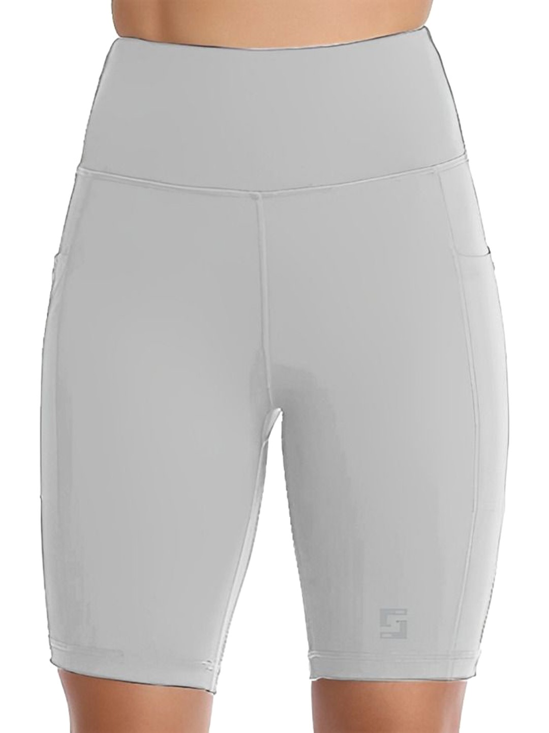 

POOJARAN SAREE High Rise Yoga Tights, Grey