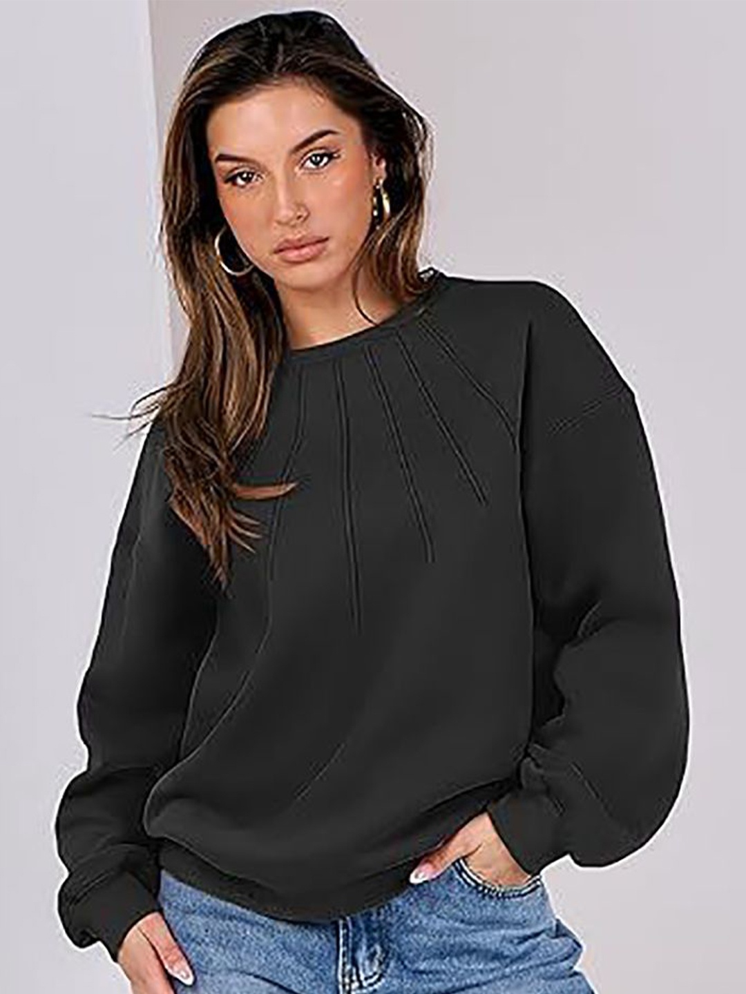 

StyleCast x Revolte Women Embroidered Sweatshirt, Black