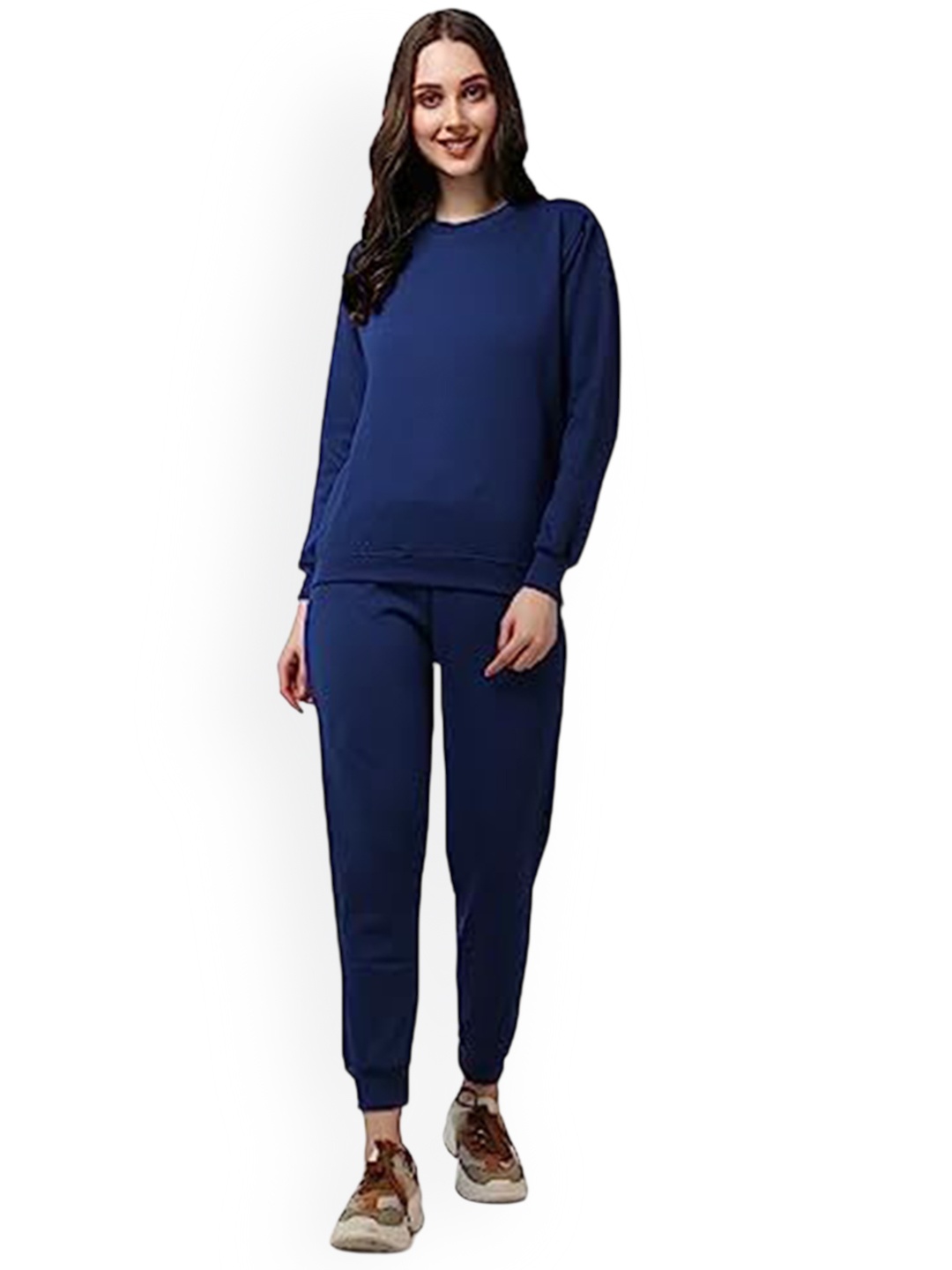 

NOTWILD Women Cotton Tracksuit, Navy blue