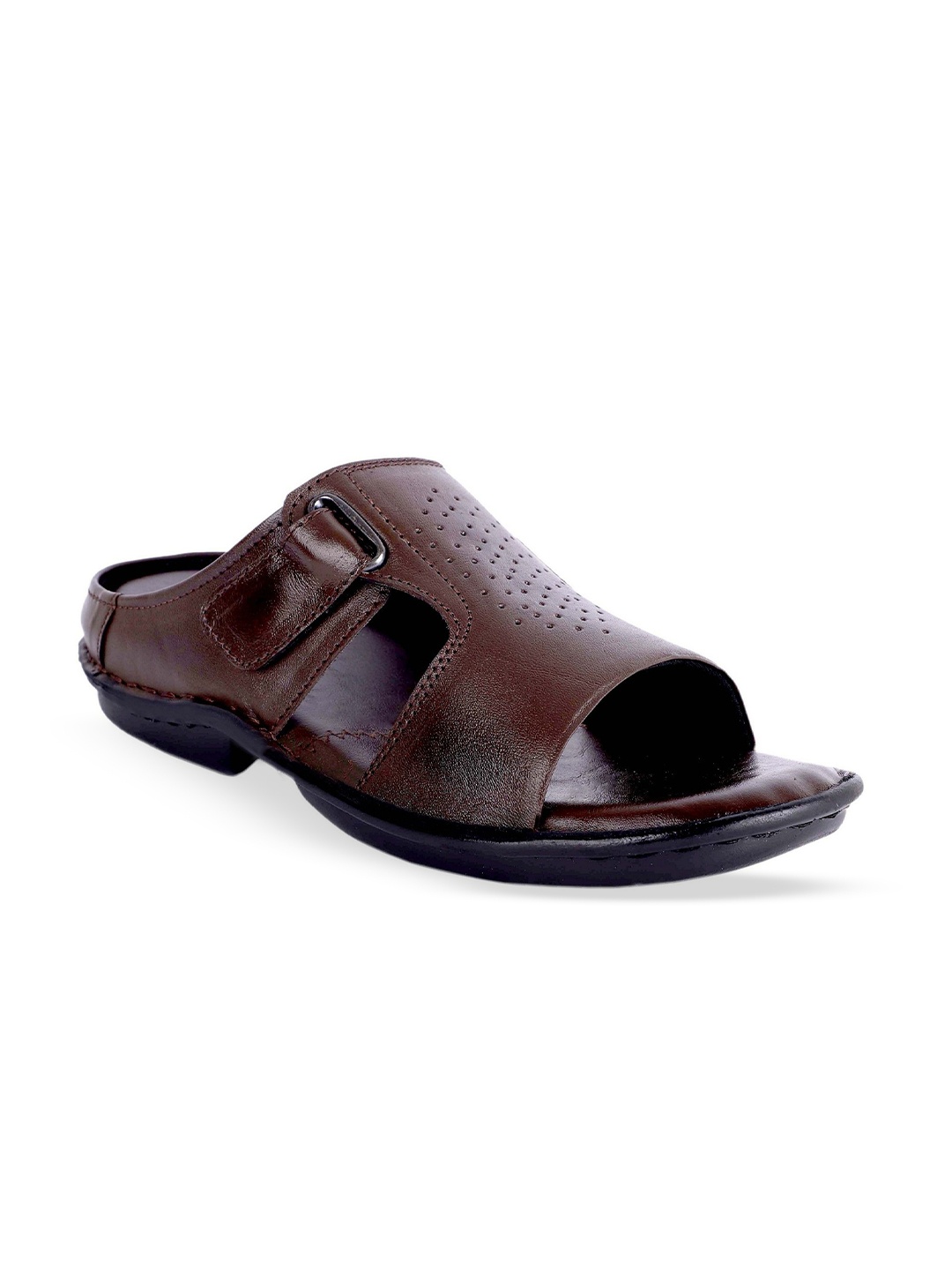 

ROYAL CRUZZ Men Leather Comfort Sandals, Brown