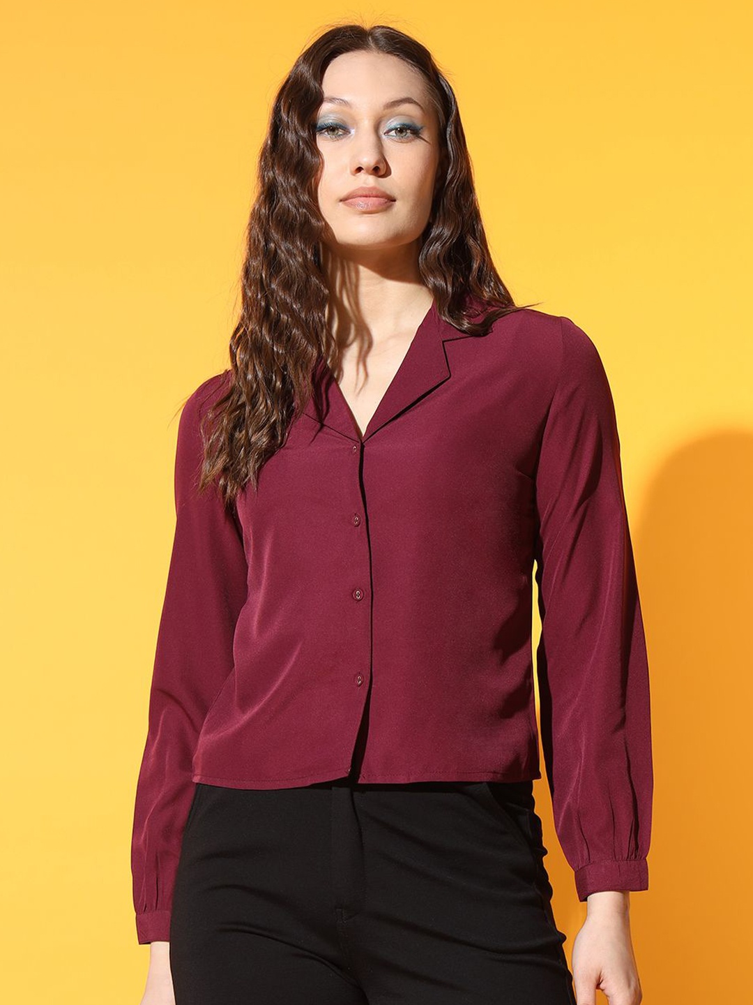 

Moda Rapido Women Opaque Casual Shirt, Purple