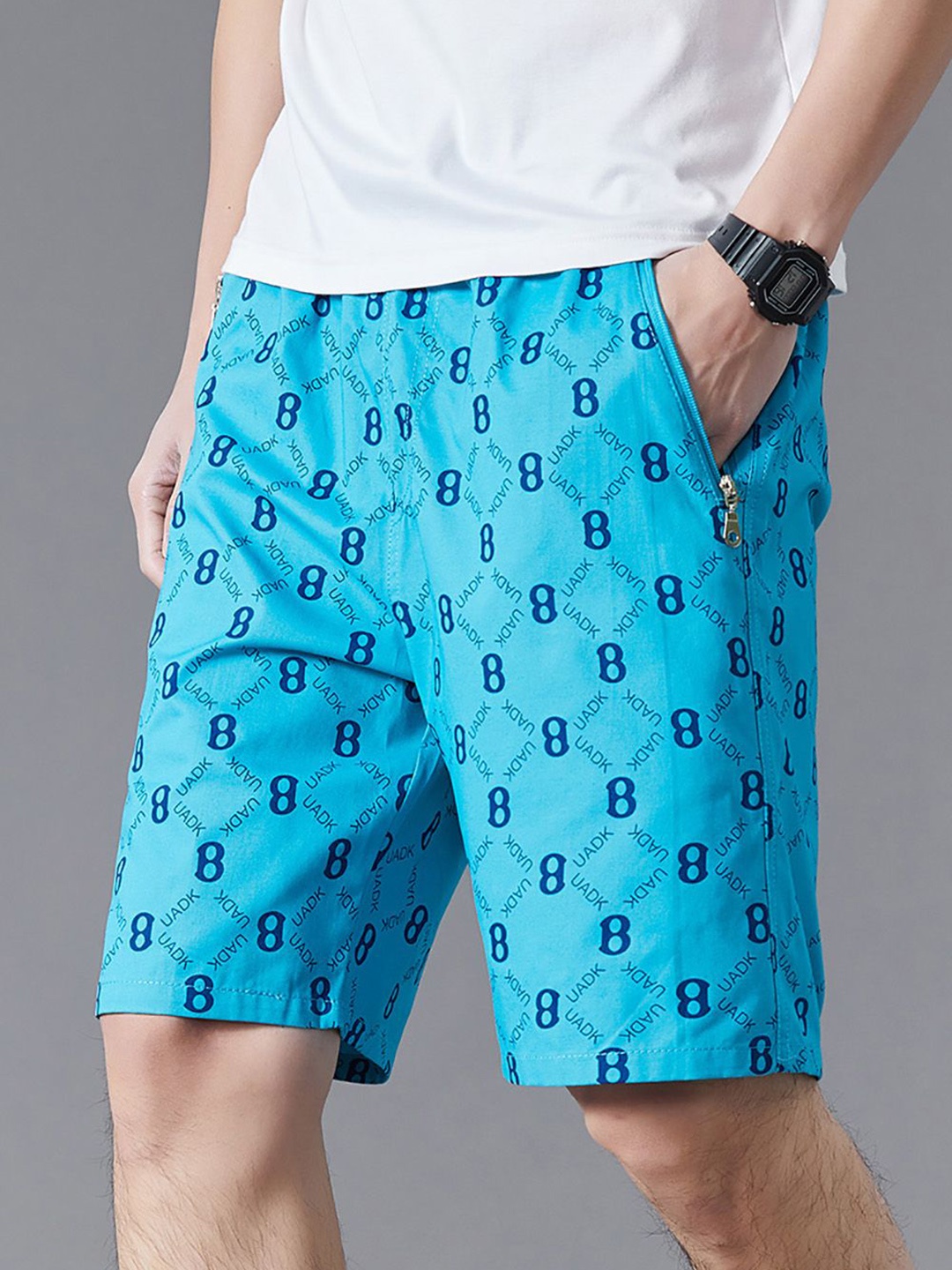 

StyleCast x Revolte Men Printed Shorts, Blue
