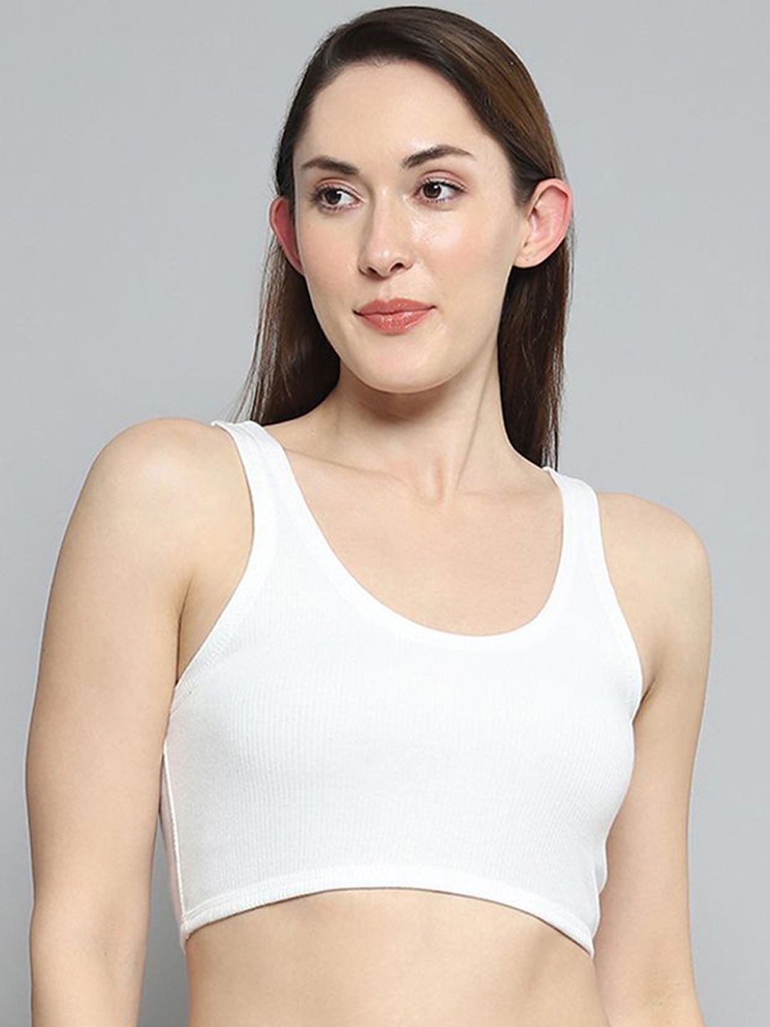 

Monte Carlo Women Ribbed Cotton Thermal Top, White