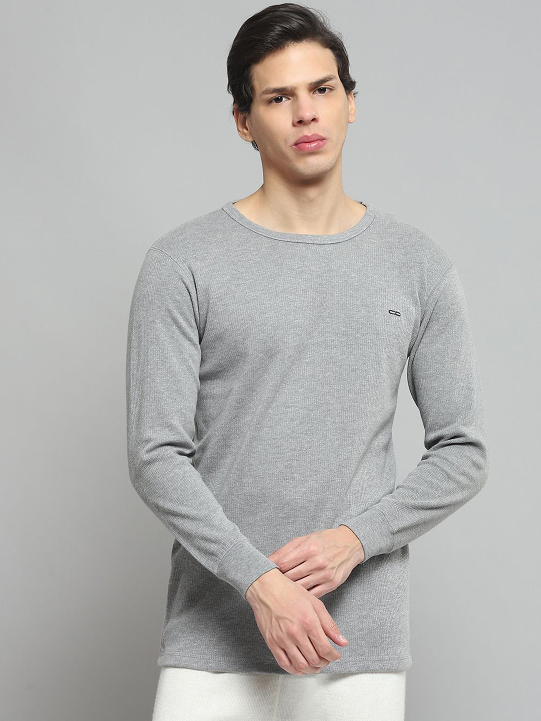 

Monte Carlo Round Neck Full Sleeve Thermal Top, Grey